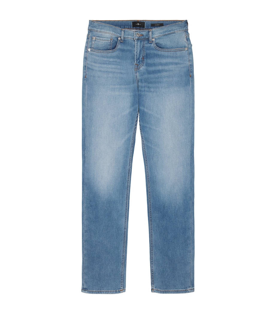 7 For All Mankind Mens Slimmy Jeans Light Blue Image 1