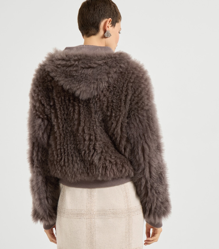 Cashmere-Shearling Cardigan CTU77 Image 3