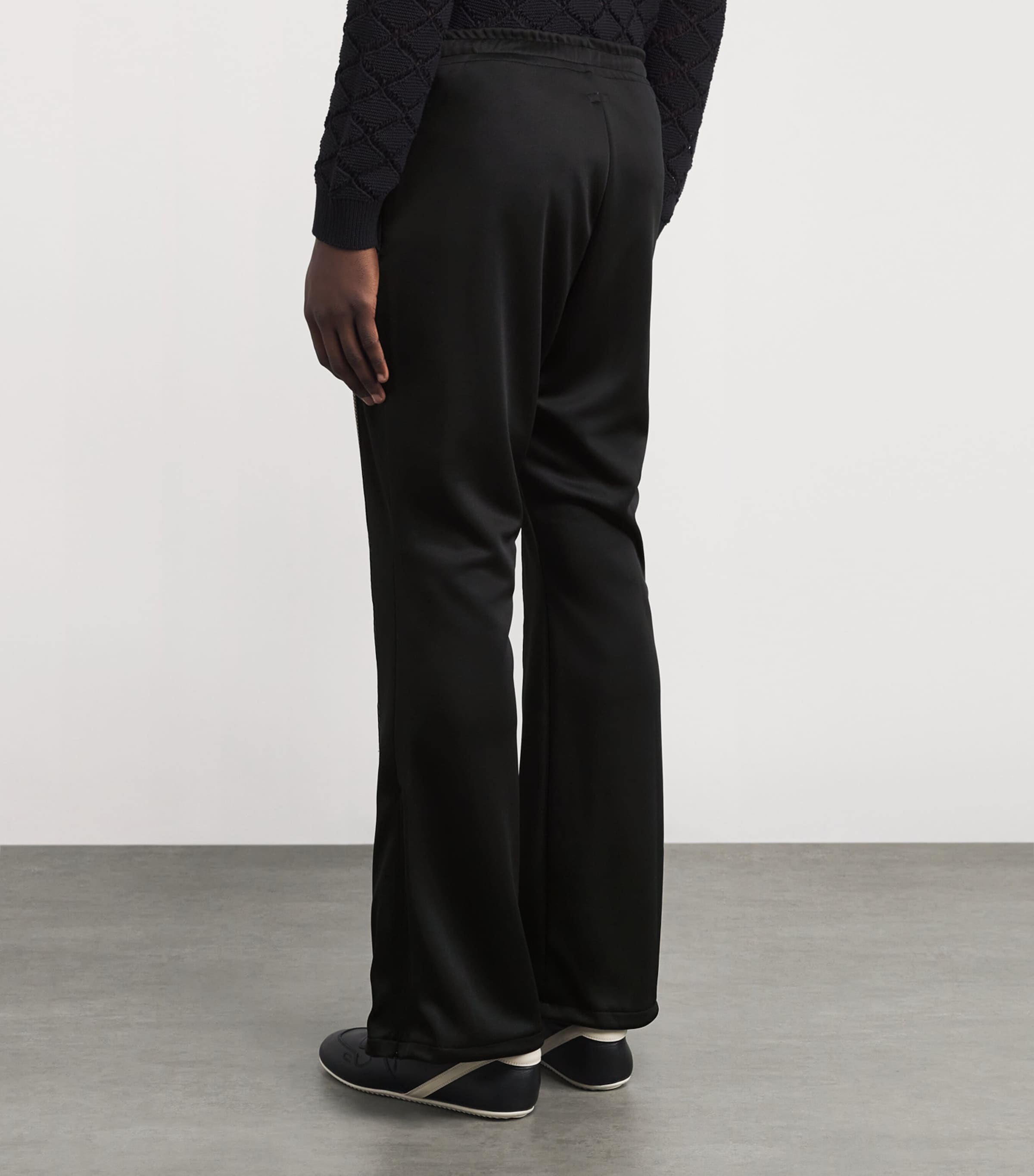Geometric Track Pants BLACK Image 4