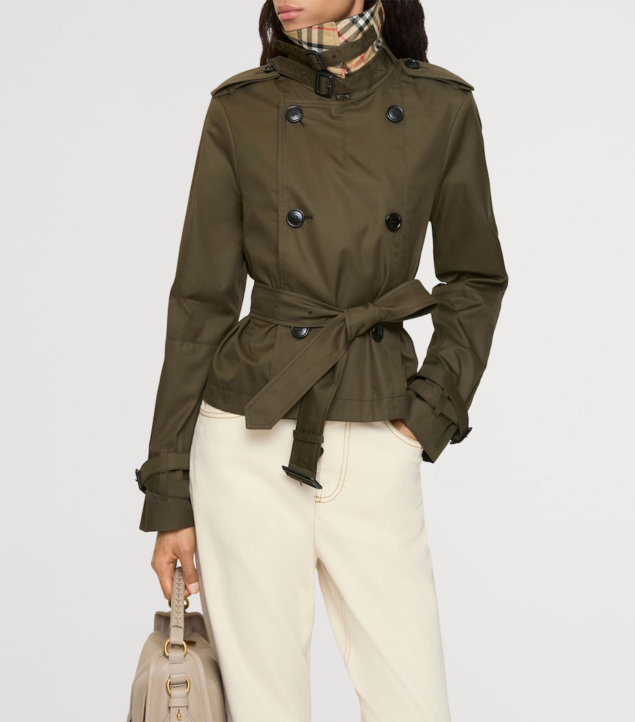 Tropical Gabardine Cropped Jacket JUNIPER Image 4