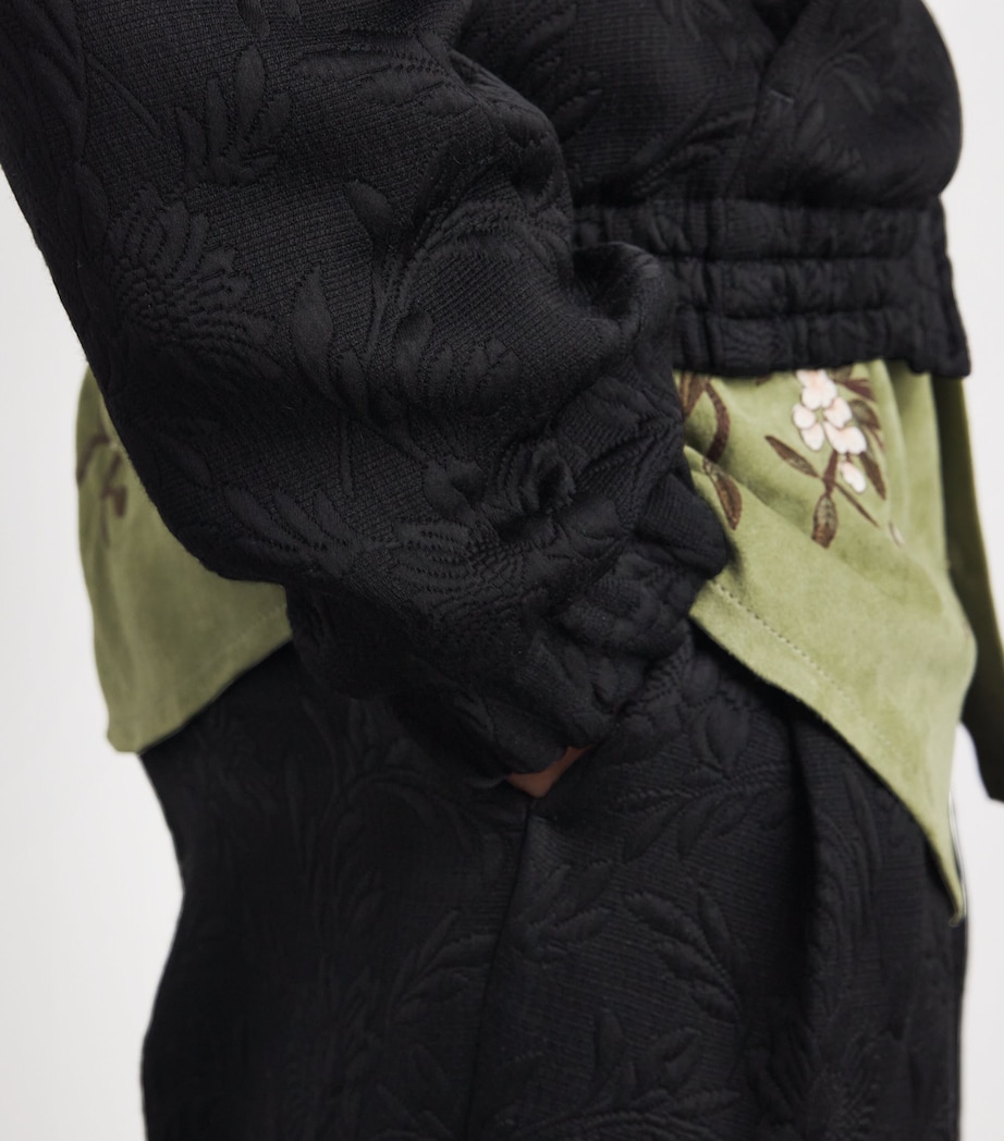 Floral Jacquard Trousers 900 BLACK Image 6