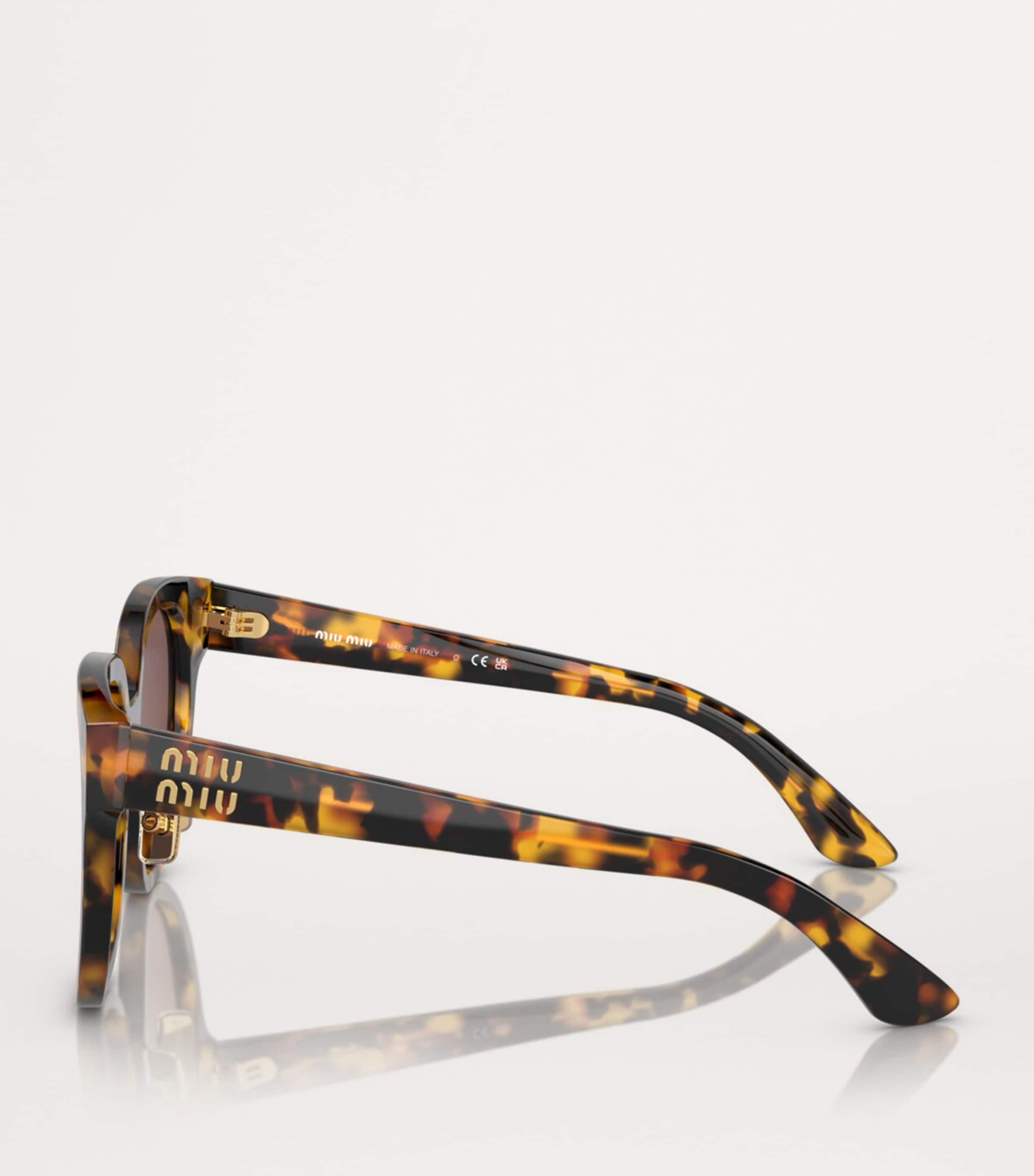 Acetate Tortoiseshell Oversized Sunglasses VAU70D Image 3