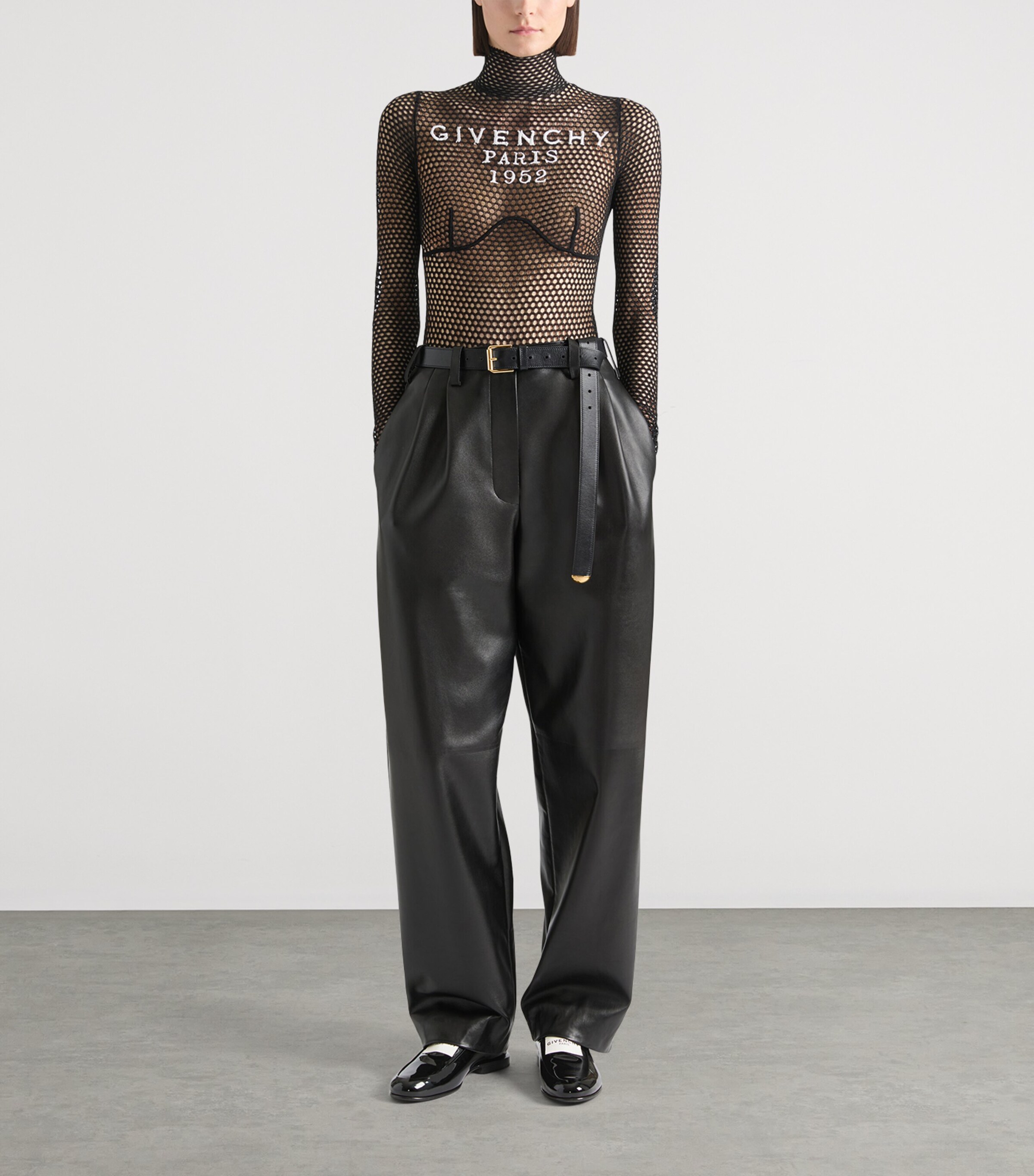 Mesh Logo Bodysuit BLACK Image 2