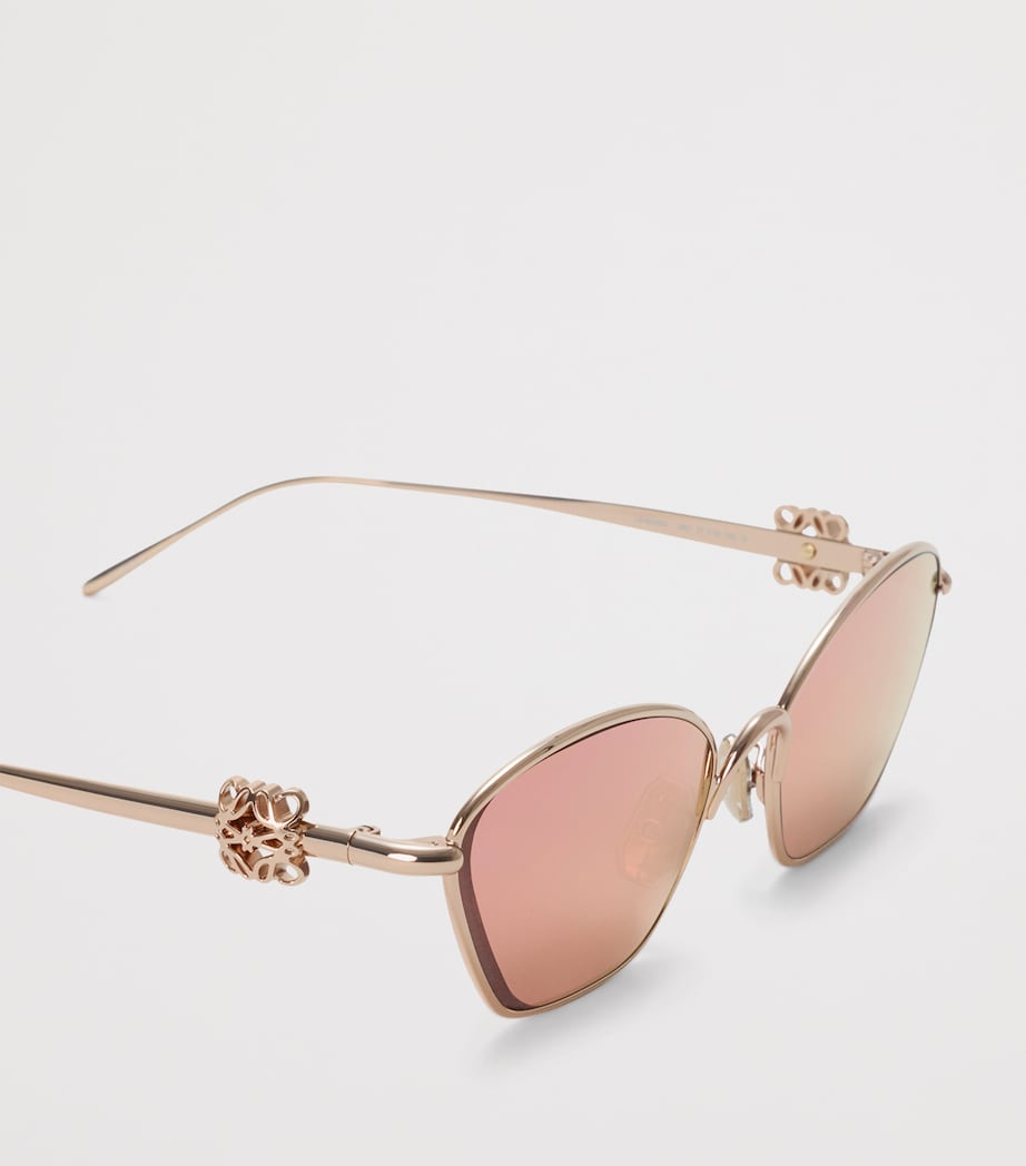 LOEWE Anagram Hexagonal Sunglasses Rose Gold Image 4