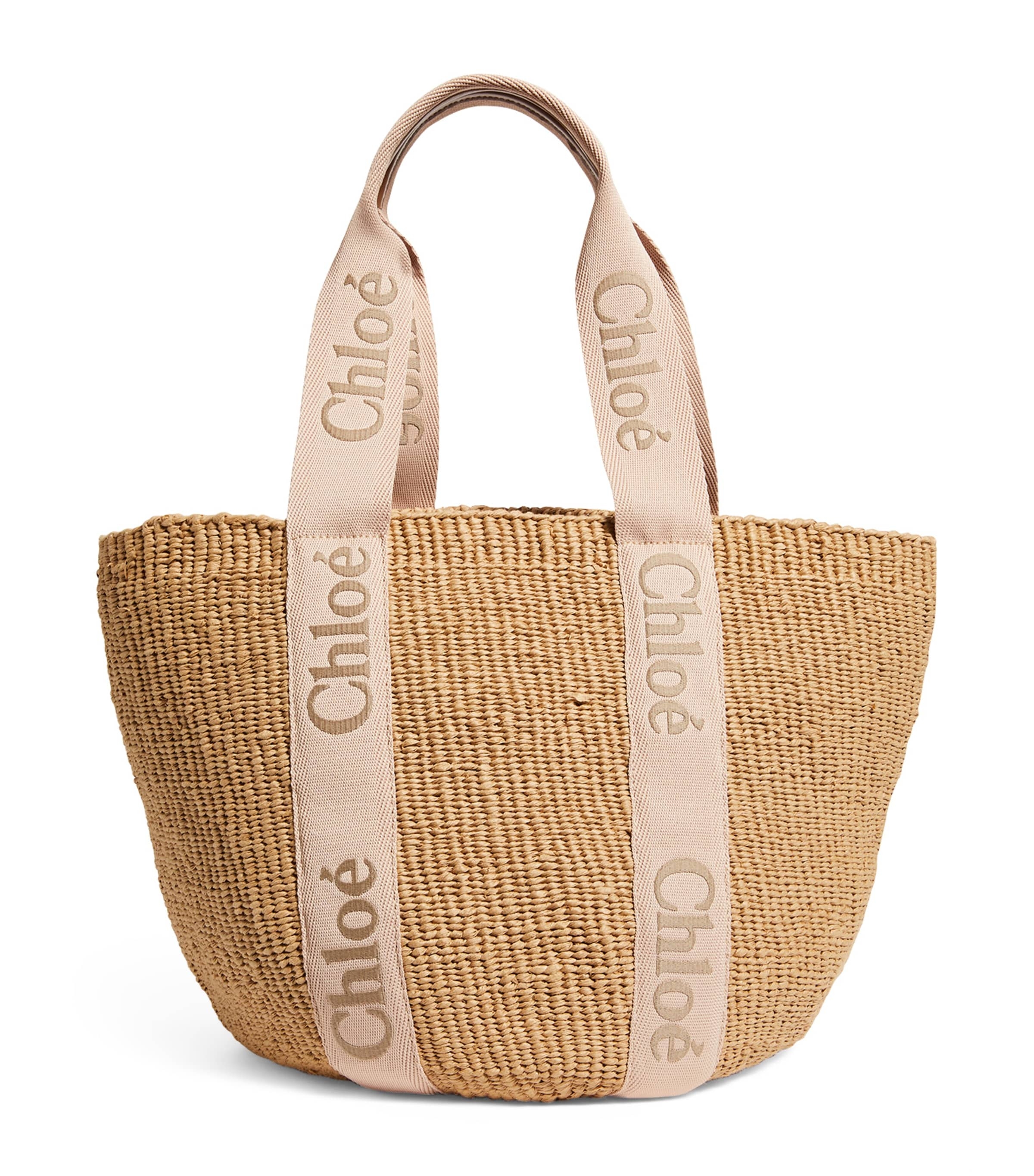 Chloé Large Woody Basket Bag In Animal Print