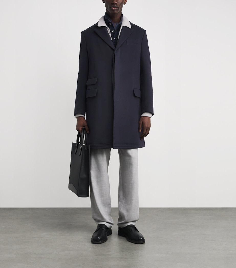 Wool-Blend Kent Overcoat NAVY Image 2