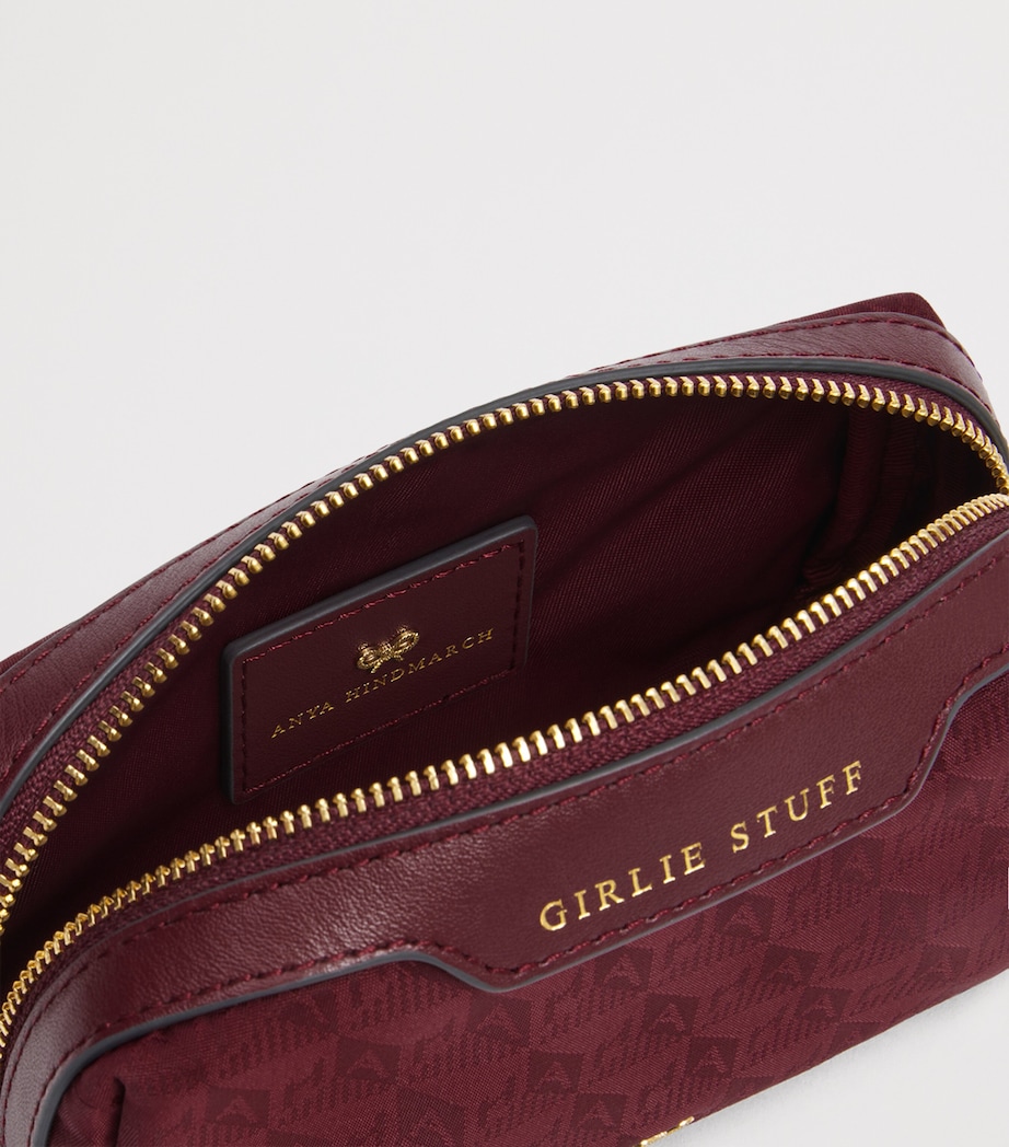 Jacquard Logo Girlie Stuff Pouch MEDIUM RED Image 6