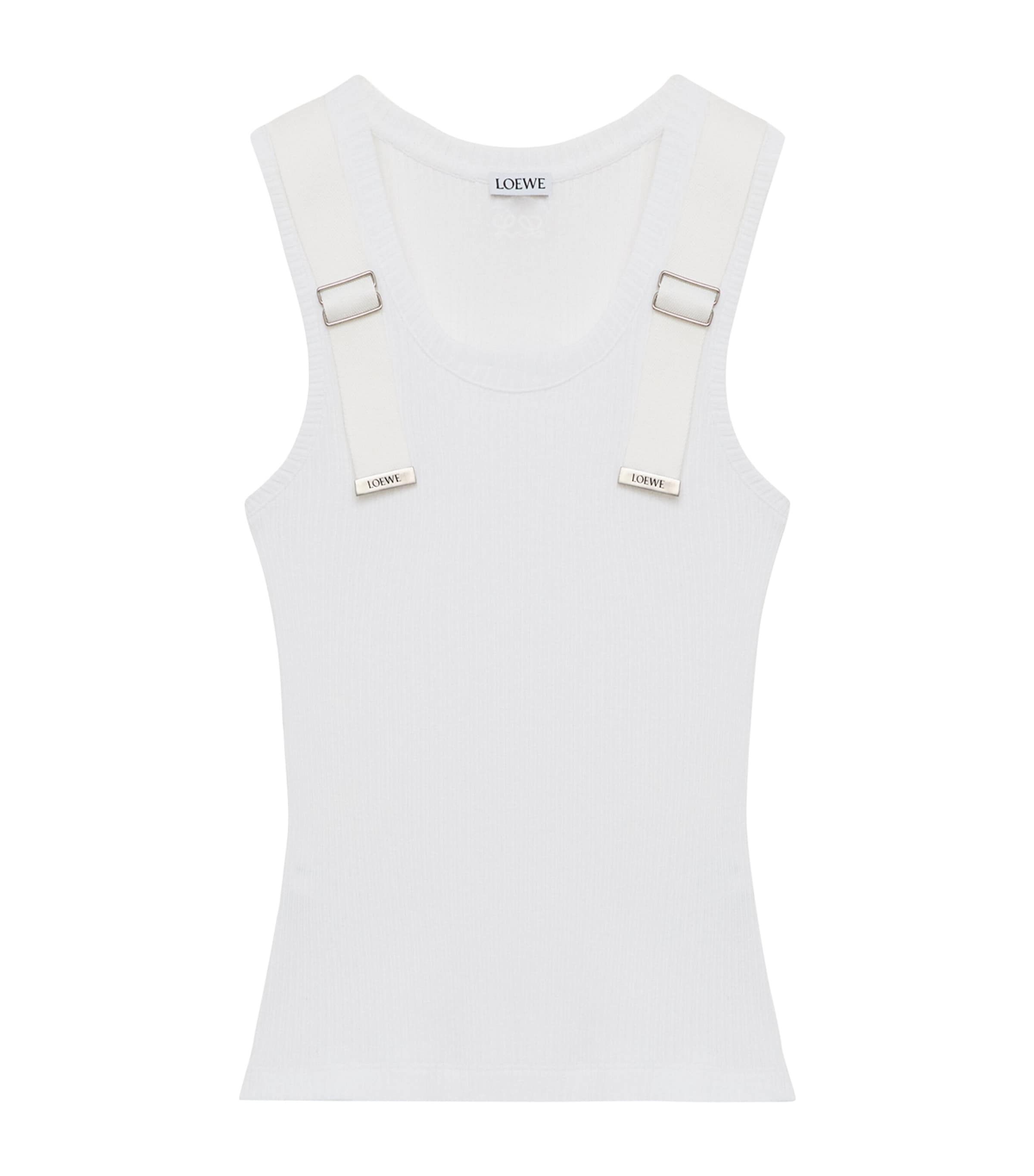 LOEWE Womens Embellished Tank Top White Image 1