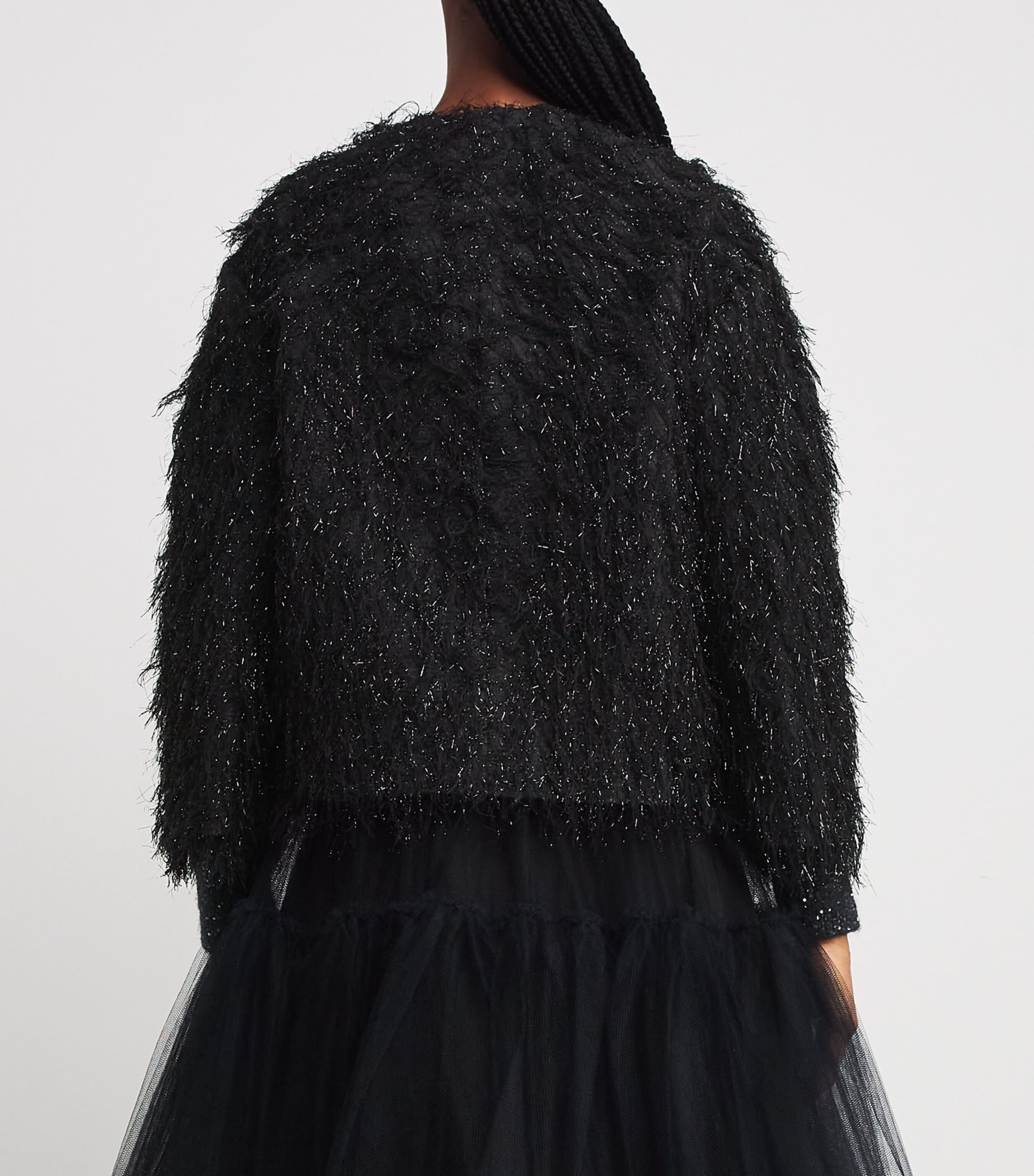 Fil Coupé Cropped Jacket BLACK Image 4