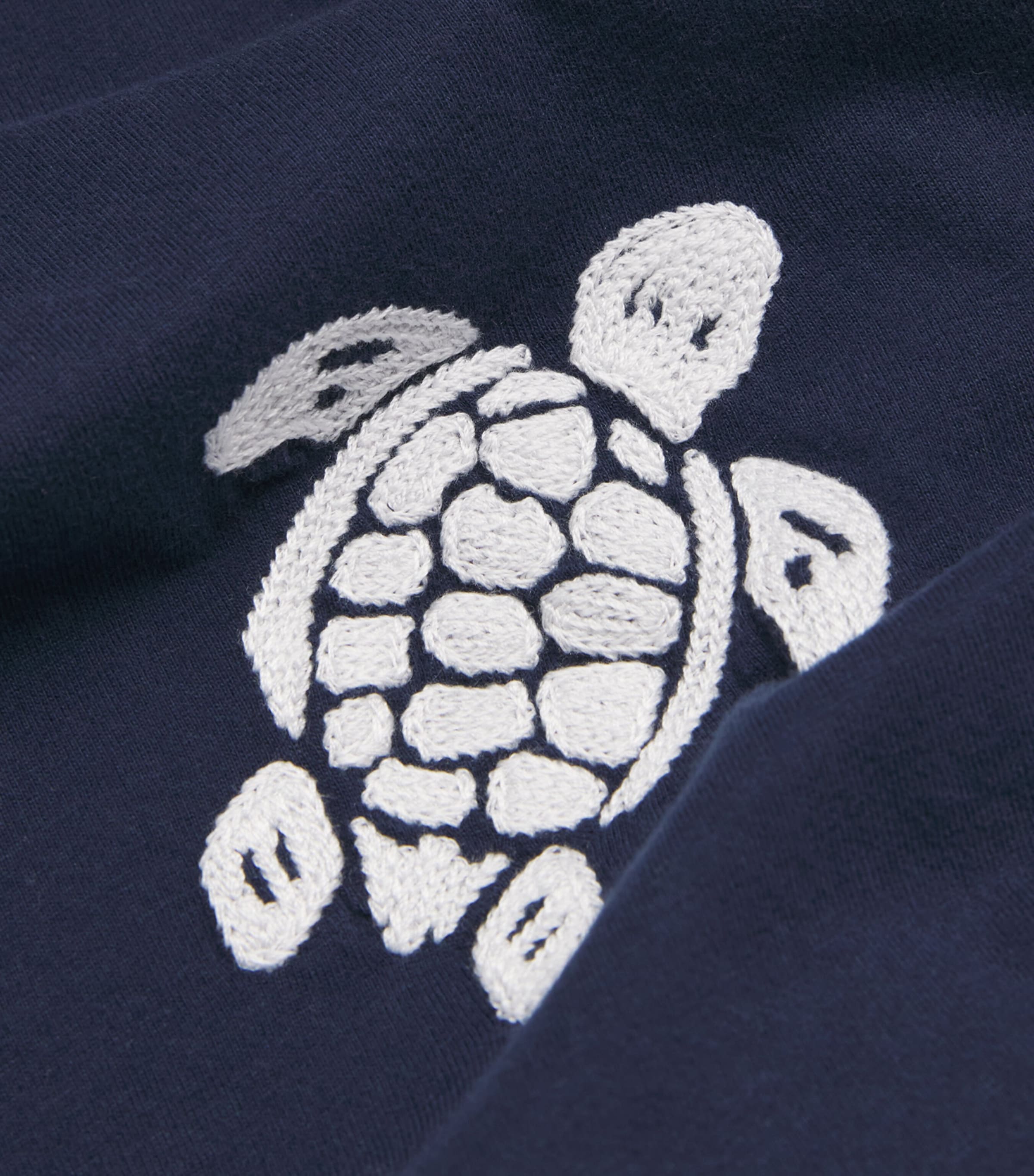 Vilebrequin Mens Organic Cotton Turtle T-Shirt Bleu Marine Image 6