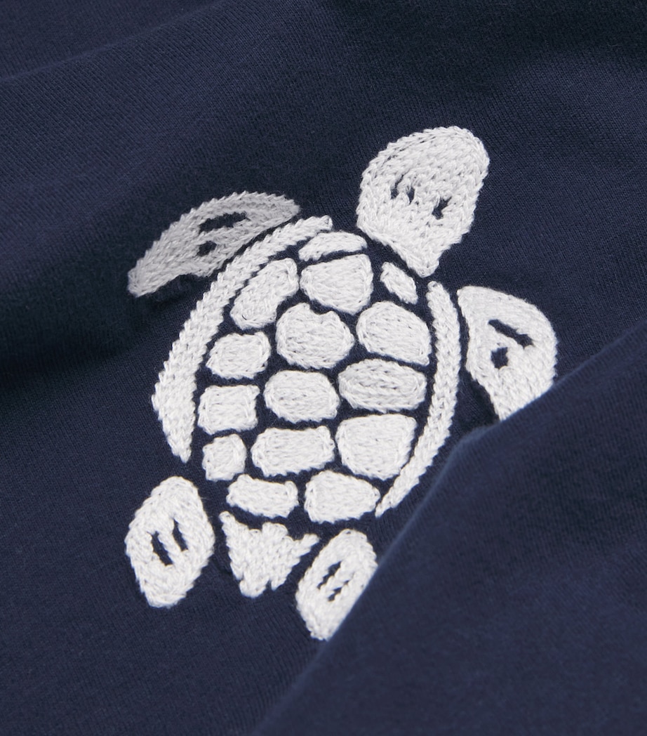 Vilebrequin Mens Organic Cotton Turtle T-Shirt Bleu Marine Image 6