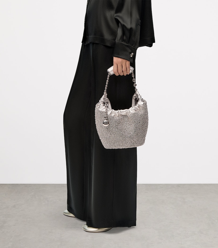 EXCLUSIVE Mini Mirror Squeeze Top-Handle Bag SILVER Image 8