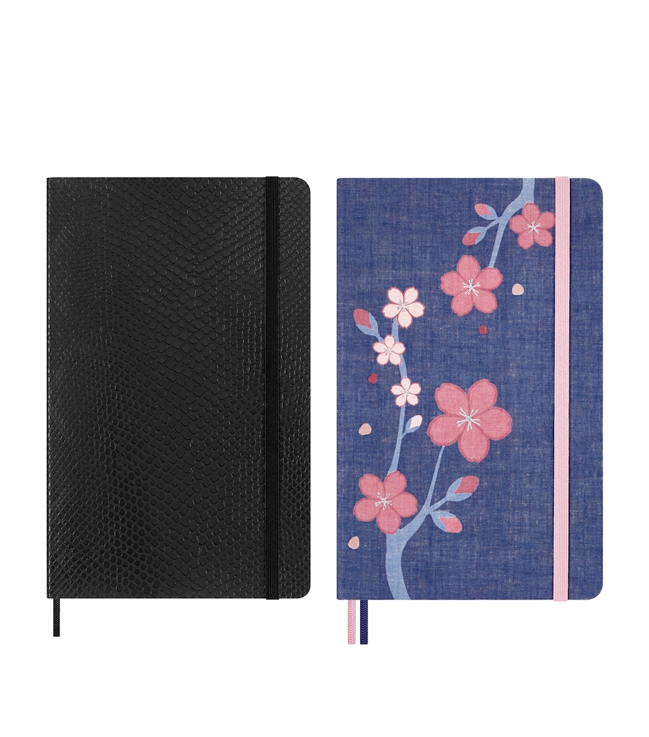 Sakura Collection Notebooks and Pens Gift Set BLACK Image 2