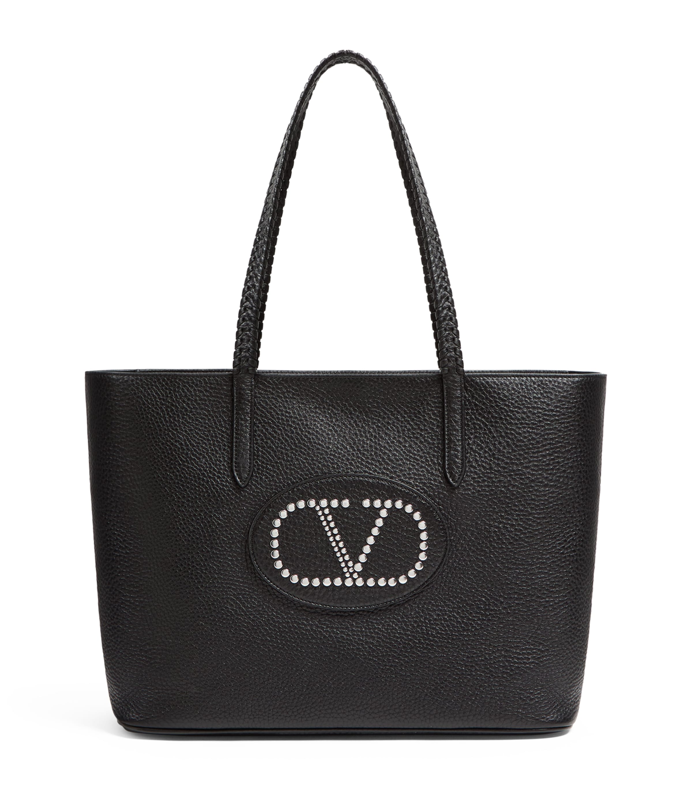 Valentino Leather Avec Toi East-west Tote Bag In Black