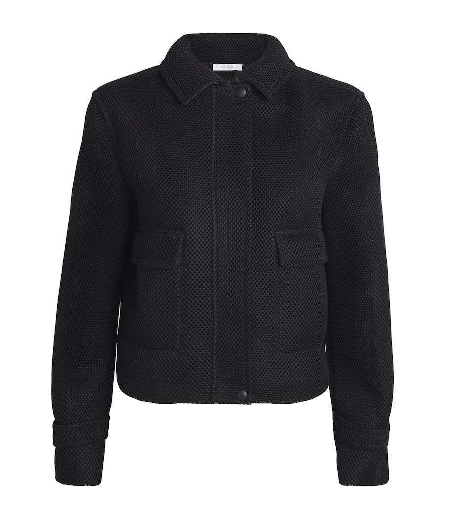 Mesh Bomber Jacket BLACK Image 1