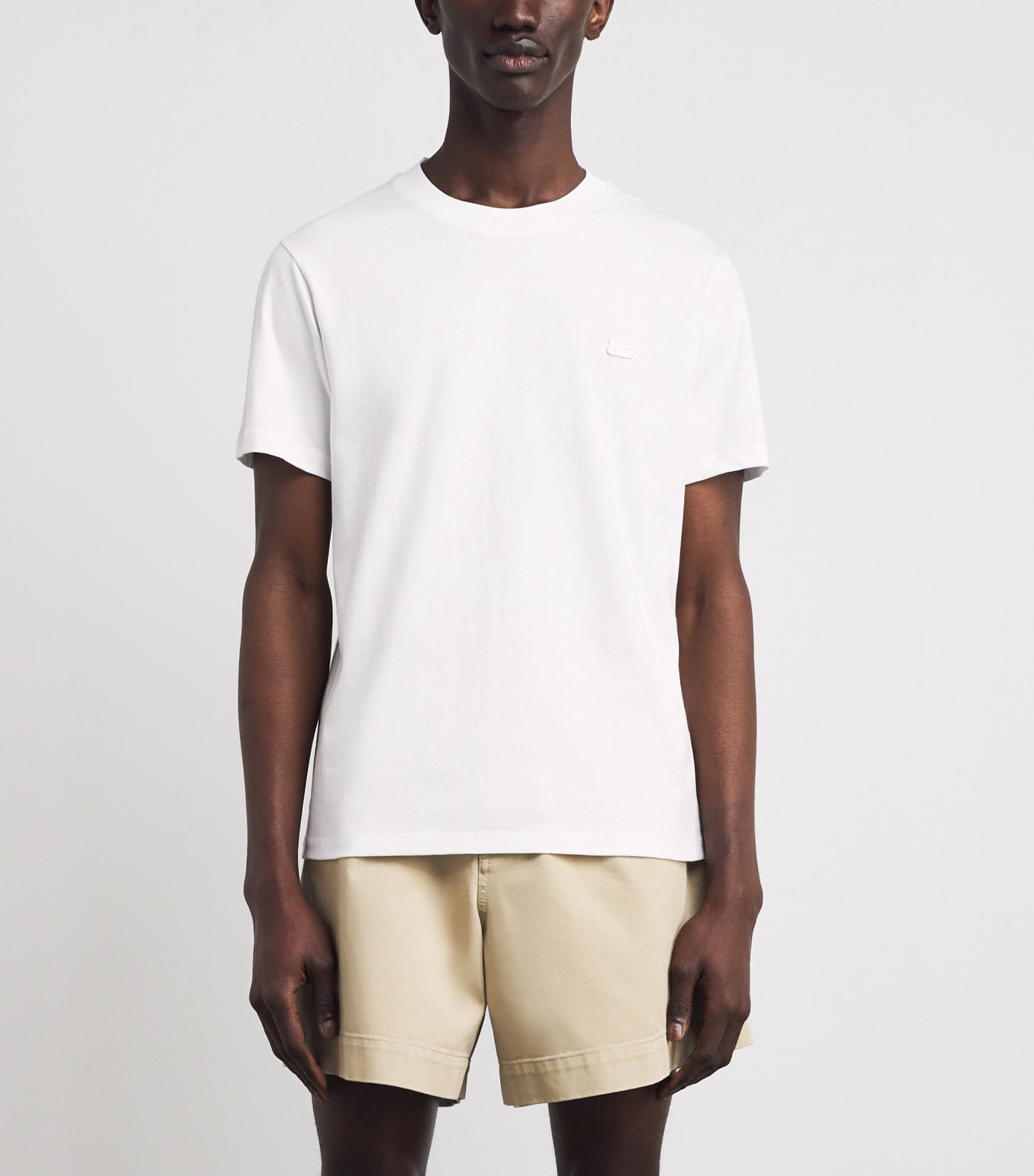 Sandro Paris Mens Cotton Logo T-Shirt White Image 4