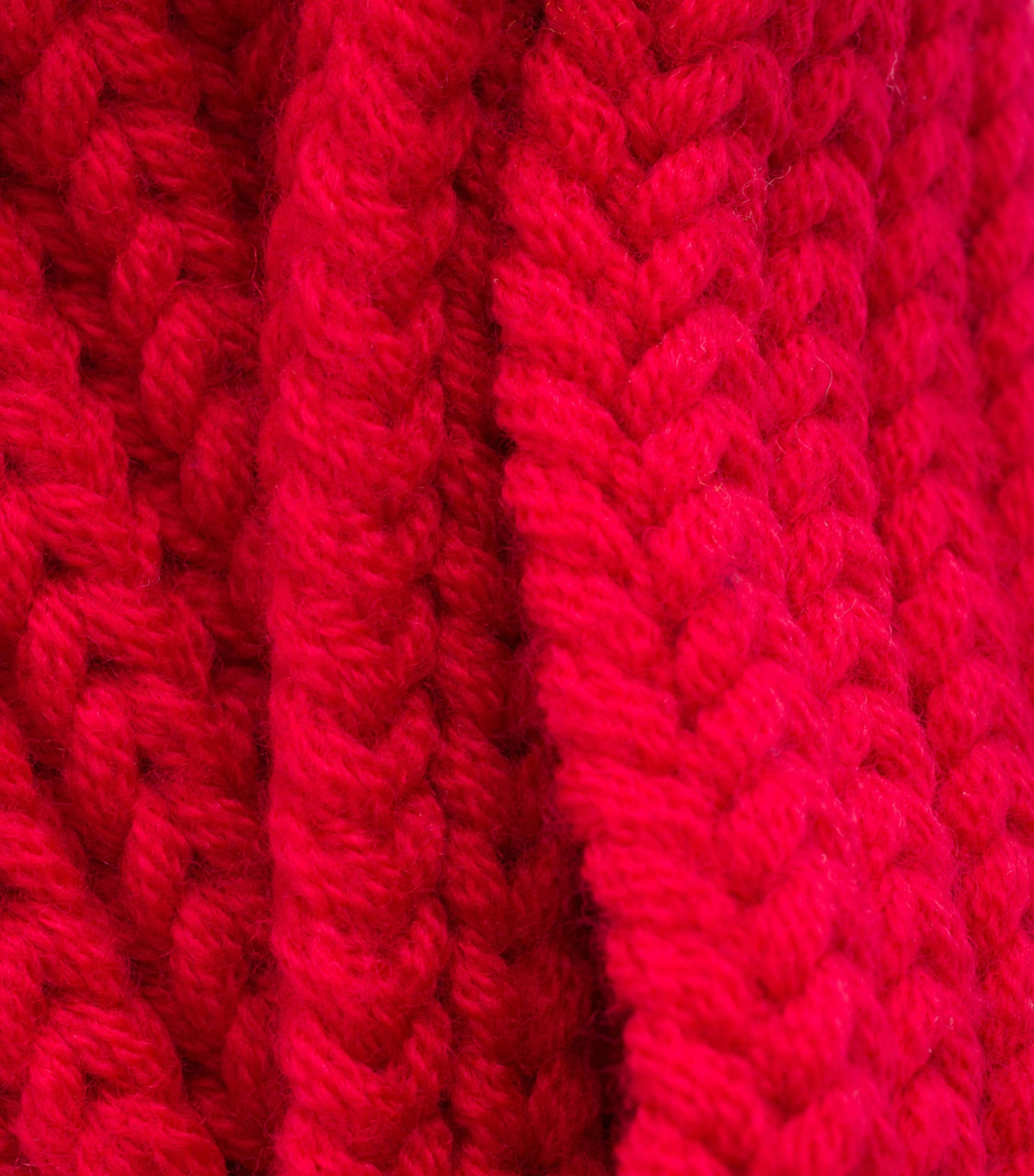 Prada Wool Fisherman's Rib Knit Scarf Red Image 2