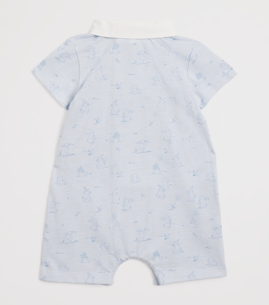 Cotton Printed Playsuit (1-24 Months) BLUE TOILE DE JOUY Image 2