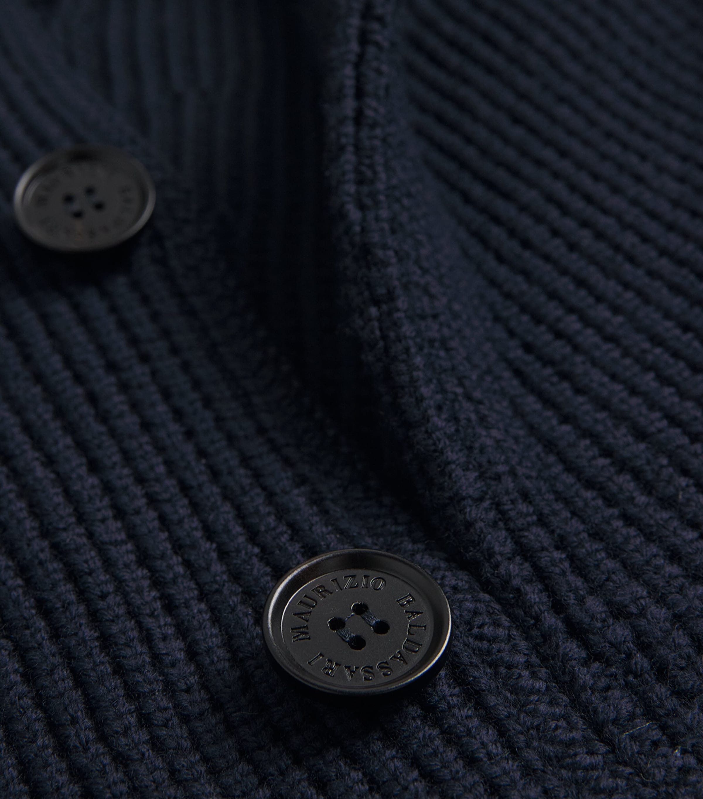 Maurizio Baldassari Mens Virgin Wool Brenta Shacket Full Dark Blue Image 6