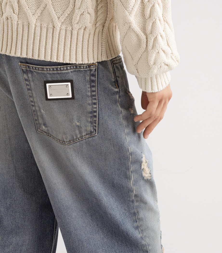 Distressed Straight Jeans S9001-COMBINED Image 5