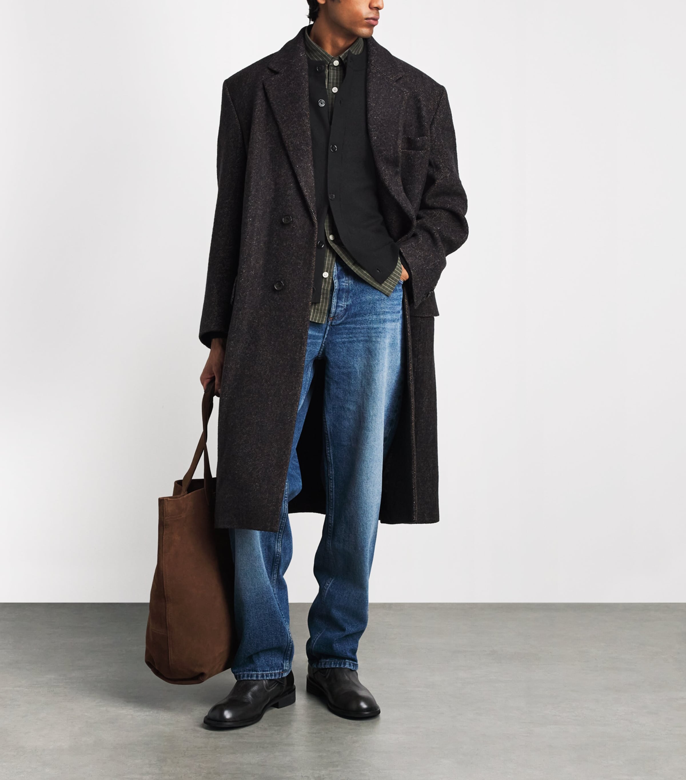 NN.07 Mens Wool Jasper Cardigan Black Image 2