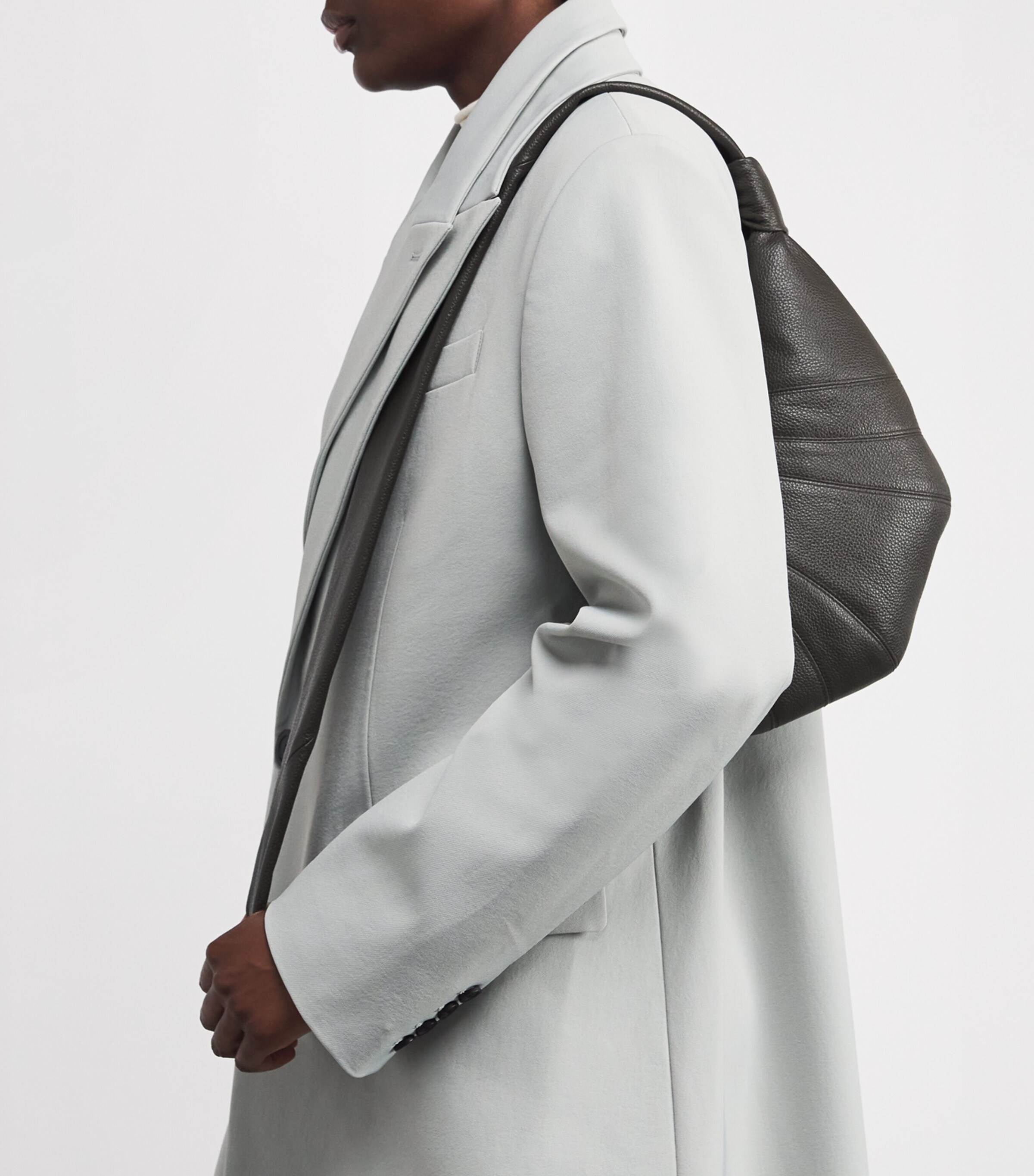 Lemaire Small Pebbled Leather Croissant Bag Marecage Image 2