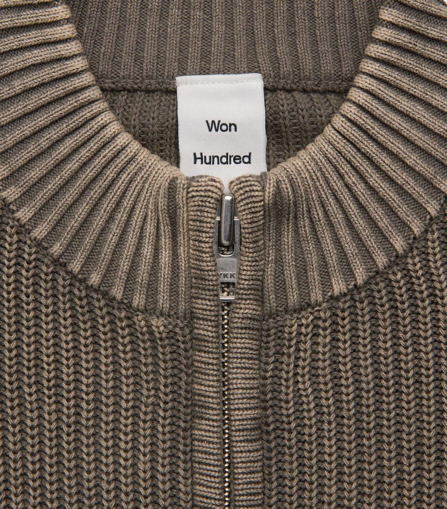 Won Hundred Mens Cotton Knitted Bradley Cardigan Rock Ridge Image 6