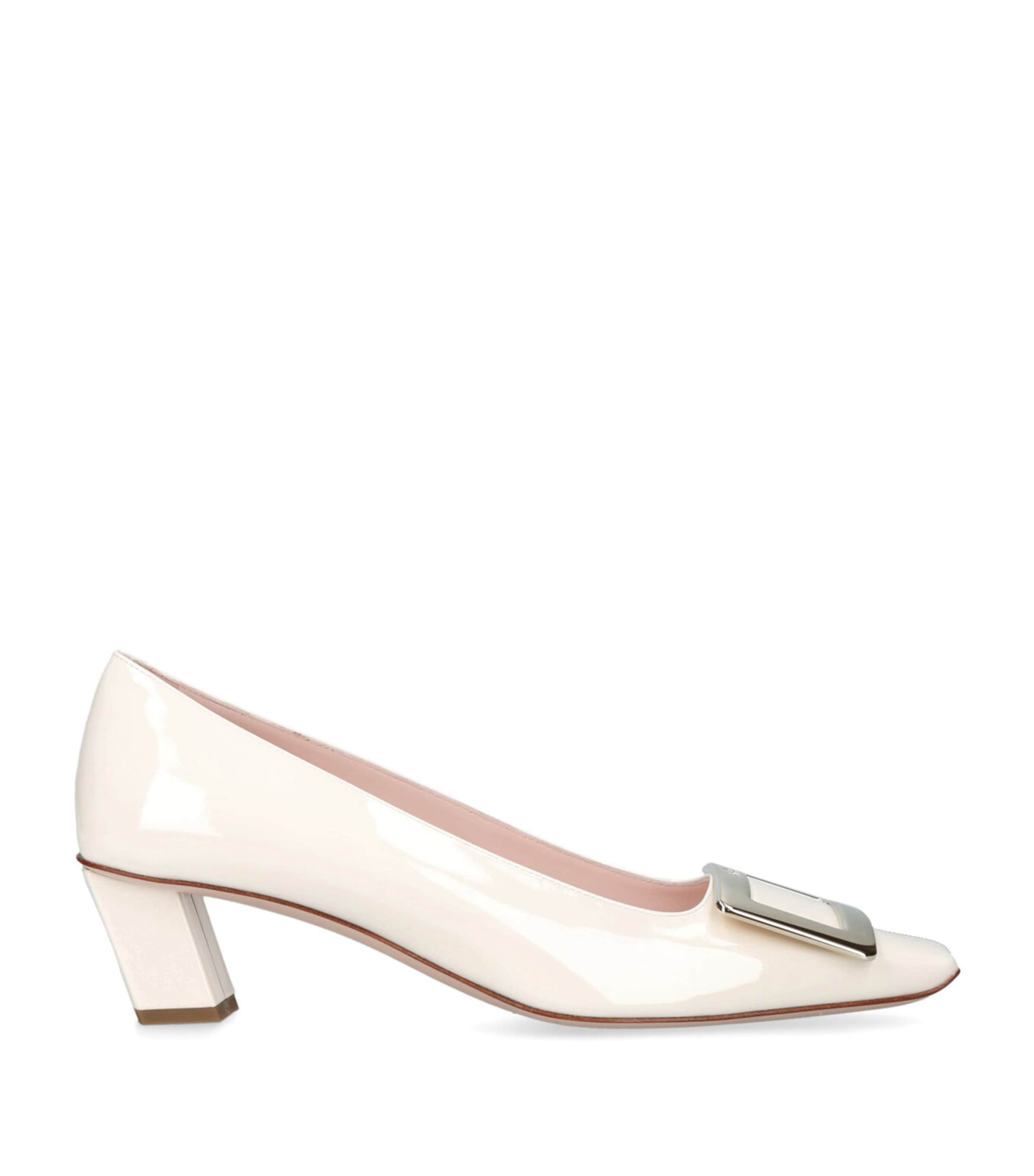 Roger Vivier Women's Calfskin D'orsay With Wide Heel Belle Vivier T. 45 Pumps In Ivory