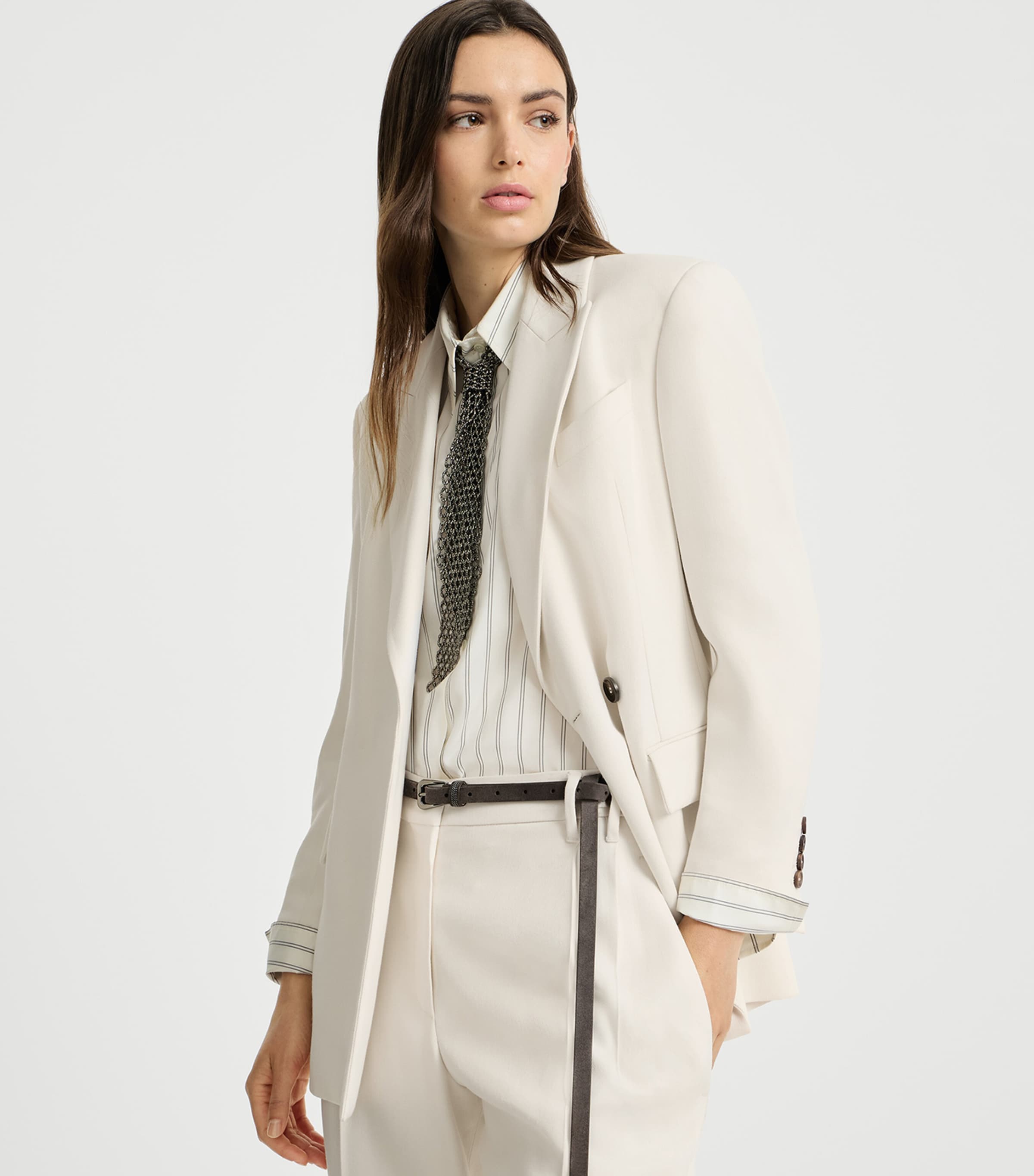Brunello Cucinelli Womens Comfort Viscose Couture Twill Blazer Image 2