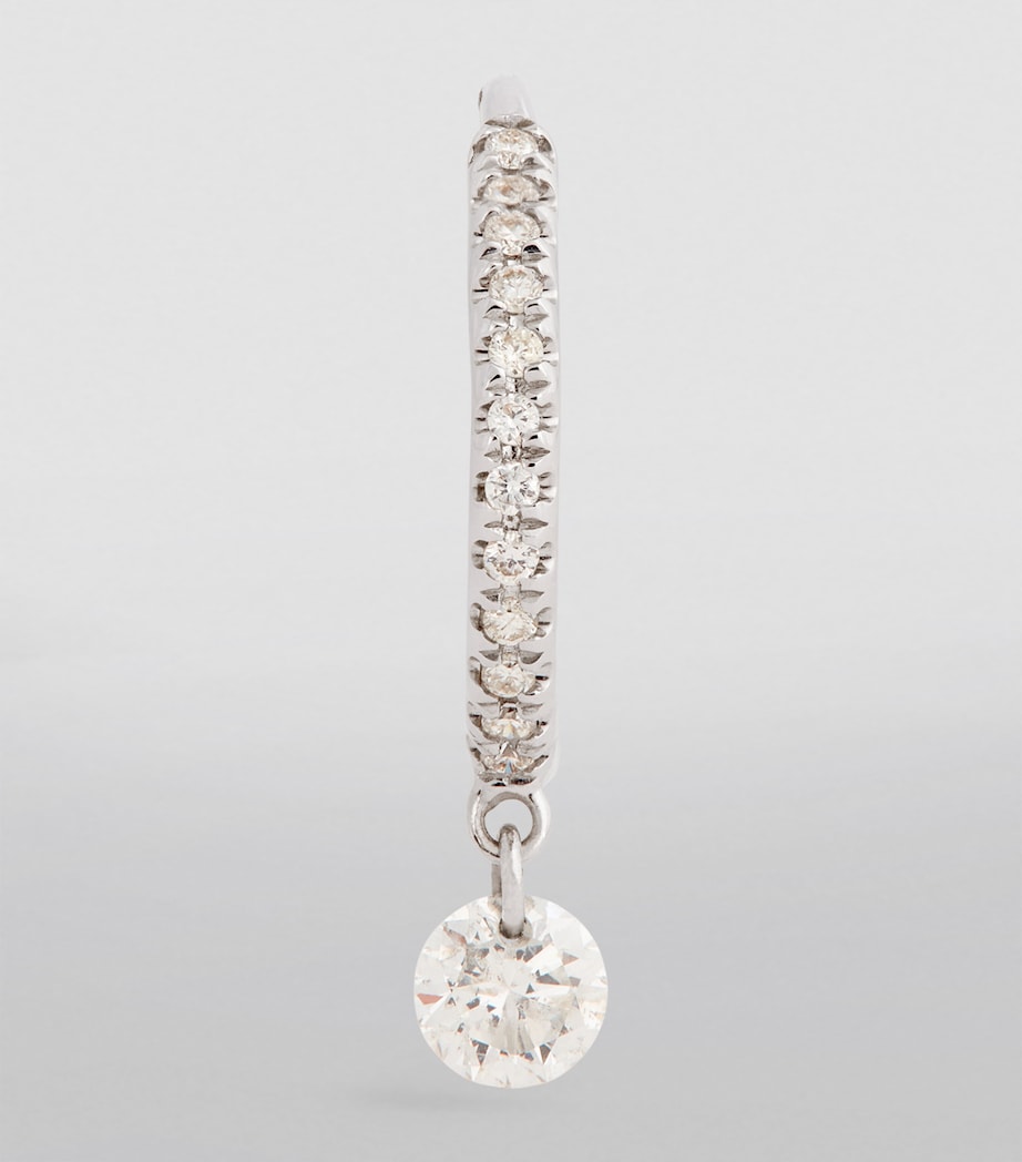 White Gold and Diamond Danae Single Earring WHITE GOLD Image 2