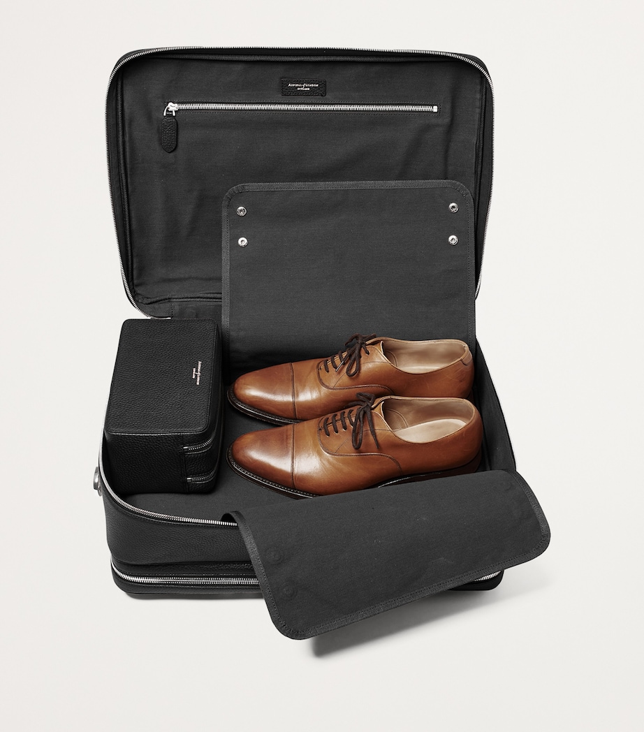 Leather 48 Hour Mount Street Travel Bag BLACK Image 10