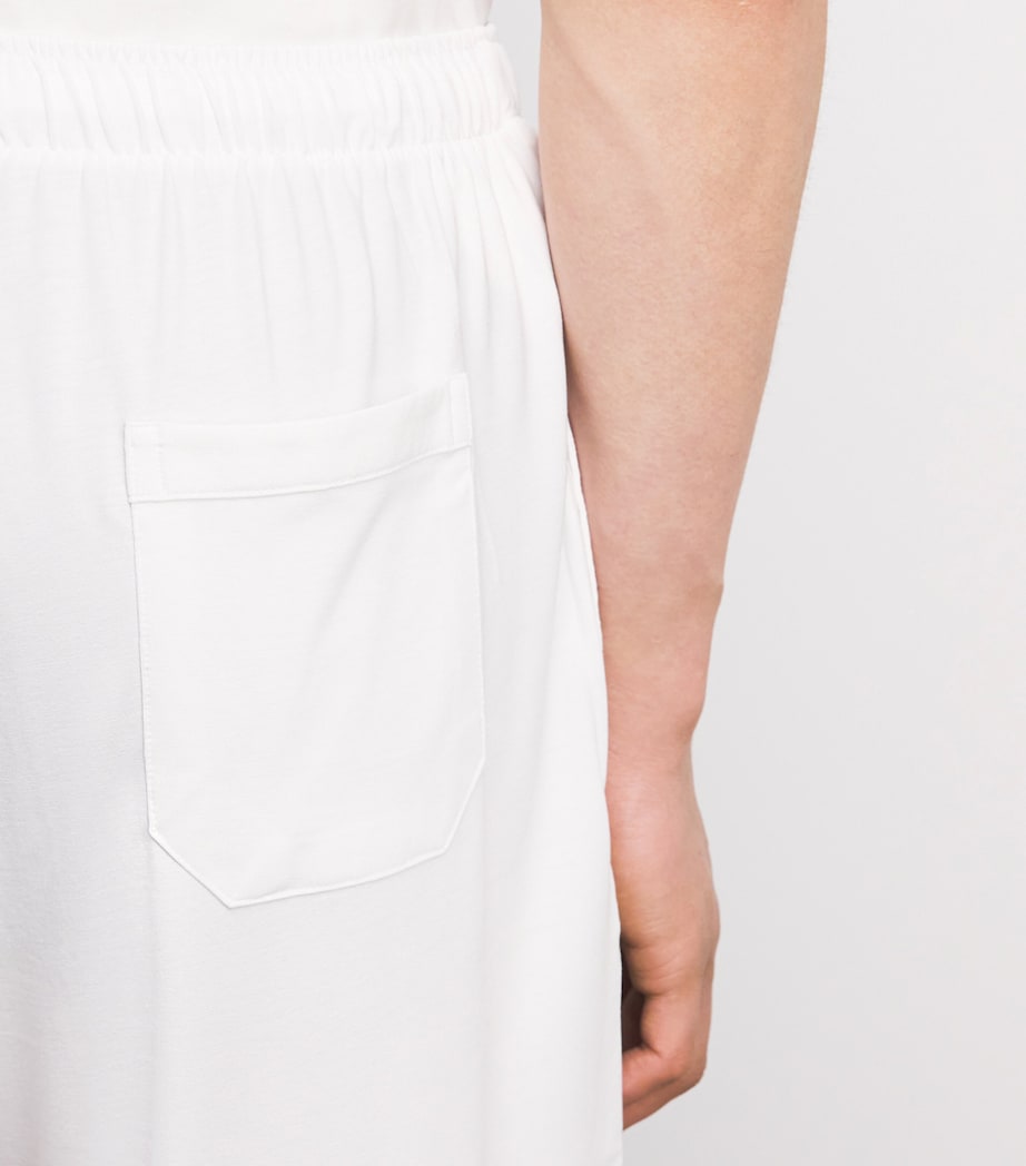 Derek Rose Mens Micromodal Basel Sweatshorts Whi Image 3