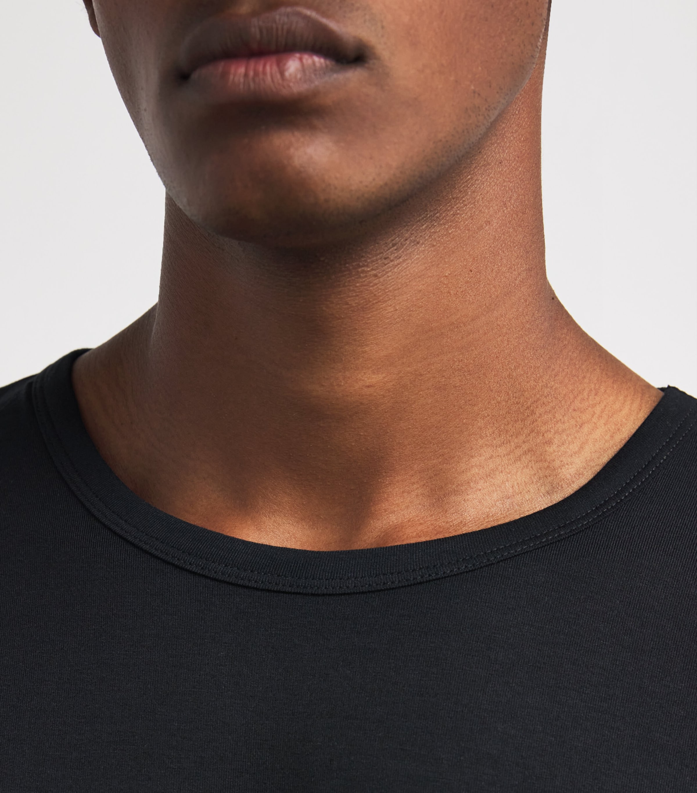 Modal-Blend Crew-Neck T-Shirt (Pack of 3) BLACK Image 4