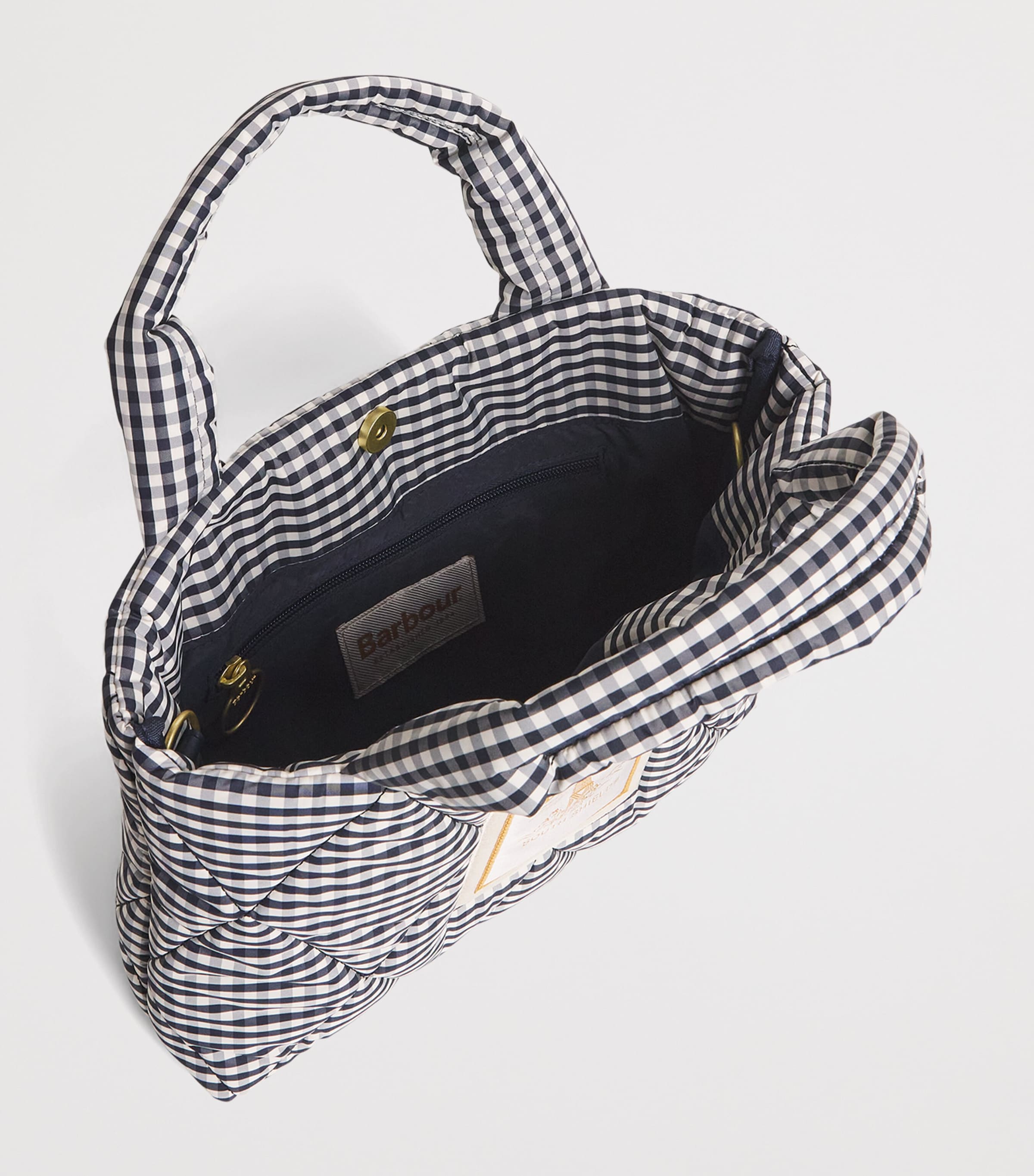 Mini Quilted Gingham Tote Bag GINGHAM CHECK Image 4