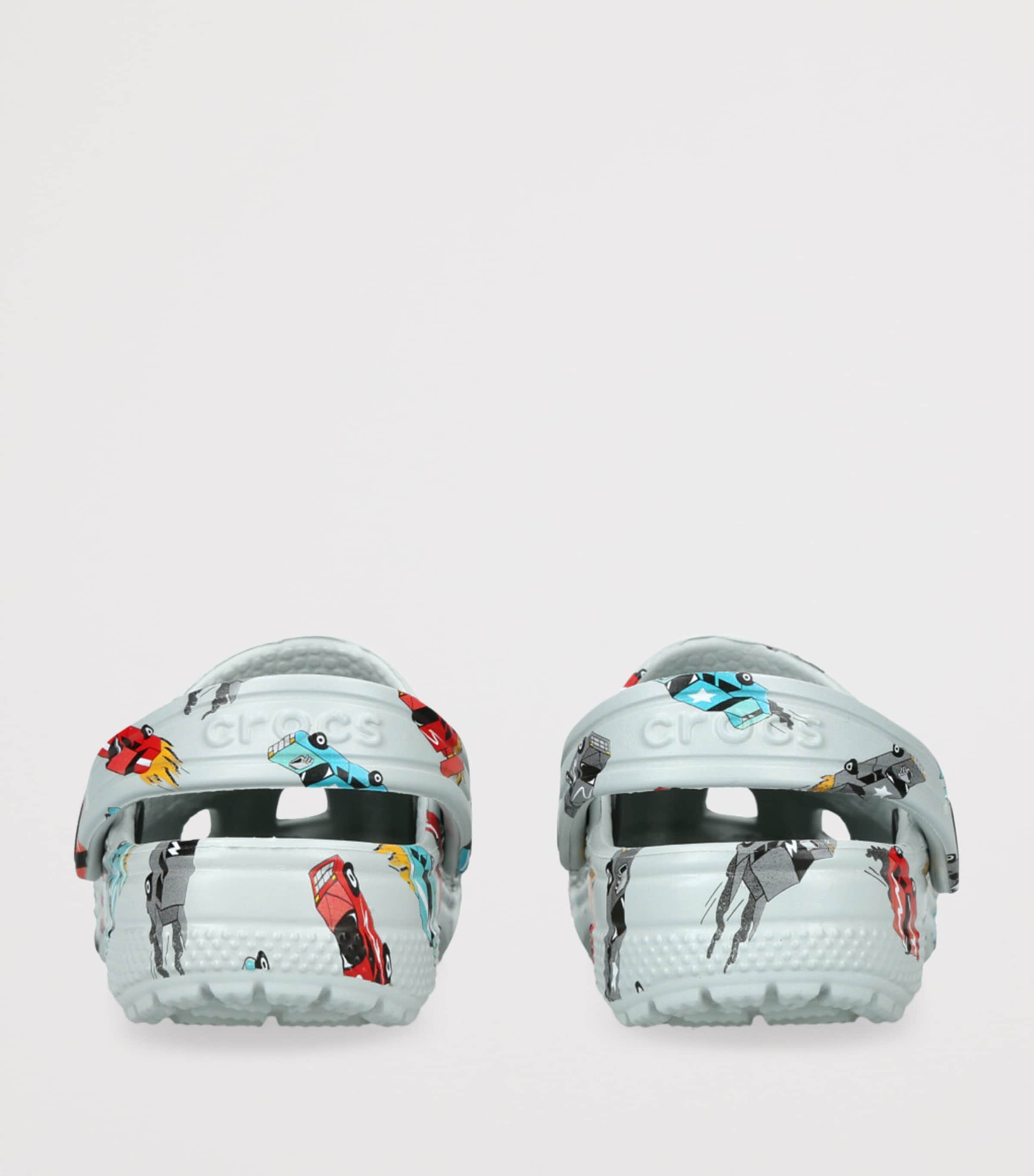 CROCS KIDS Race Car Print Clogs Grey Image 2