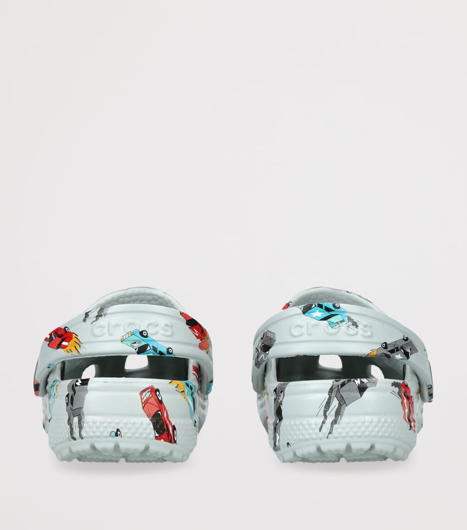 Race Car Print Clogs GREY Image 2