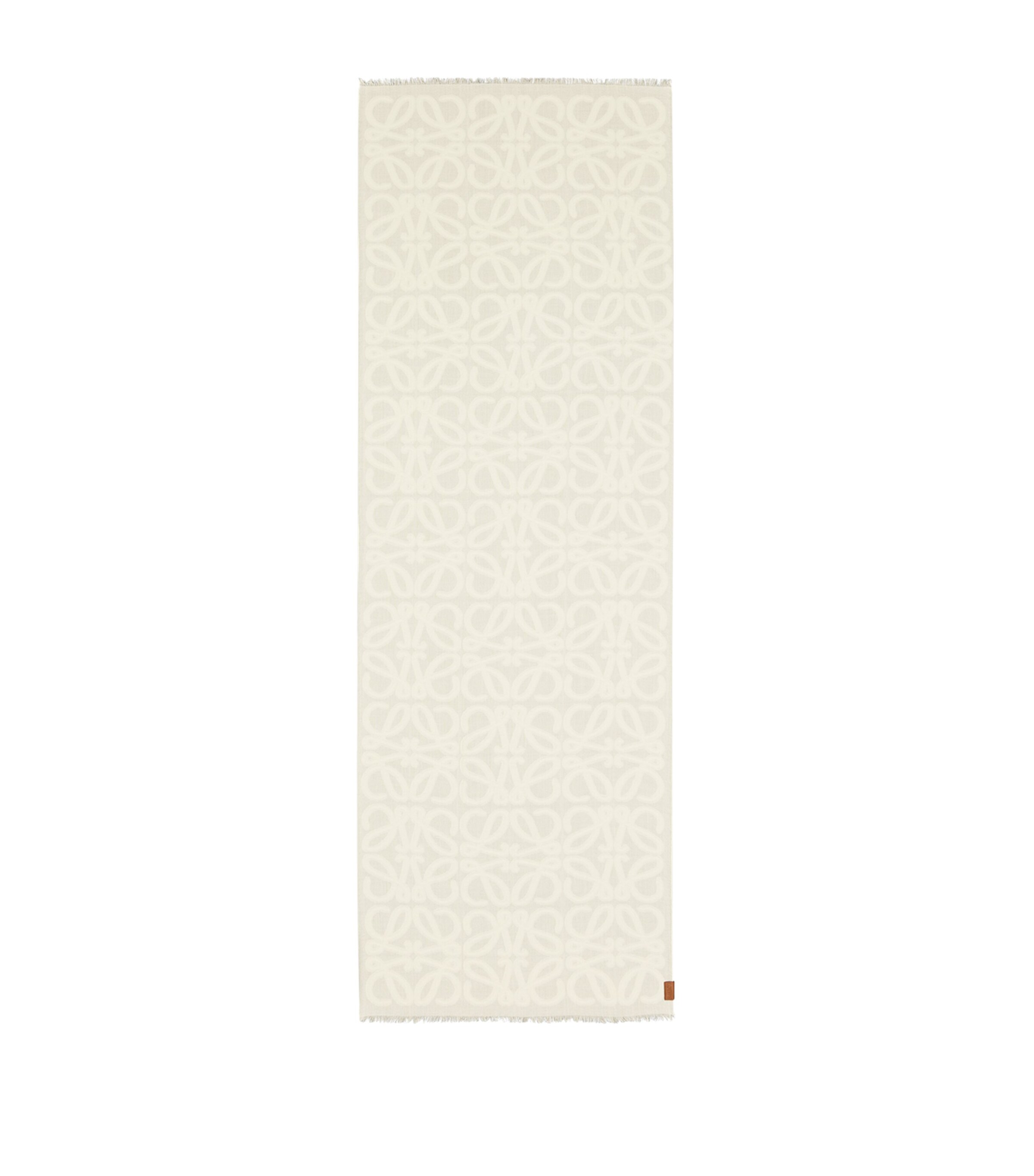 Wool-Silk Anagram Scarf WHITE Image 1