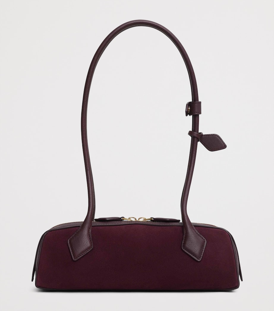 Small Suede Le Teckel Shoulder Bag ROUGE GRENAT Image 2