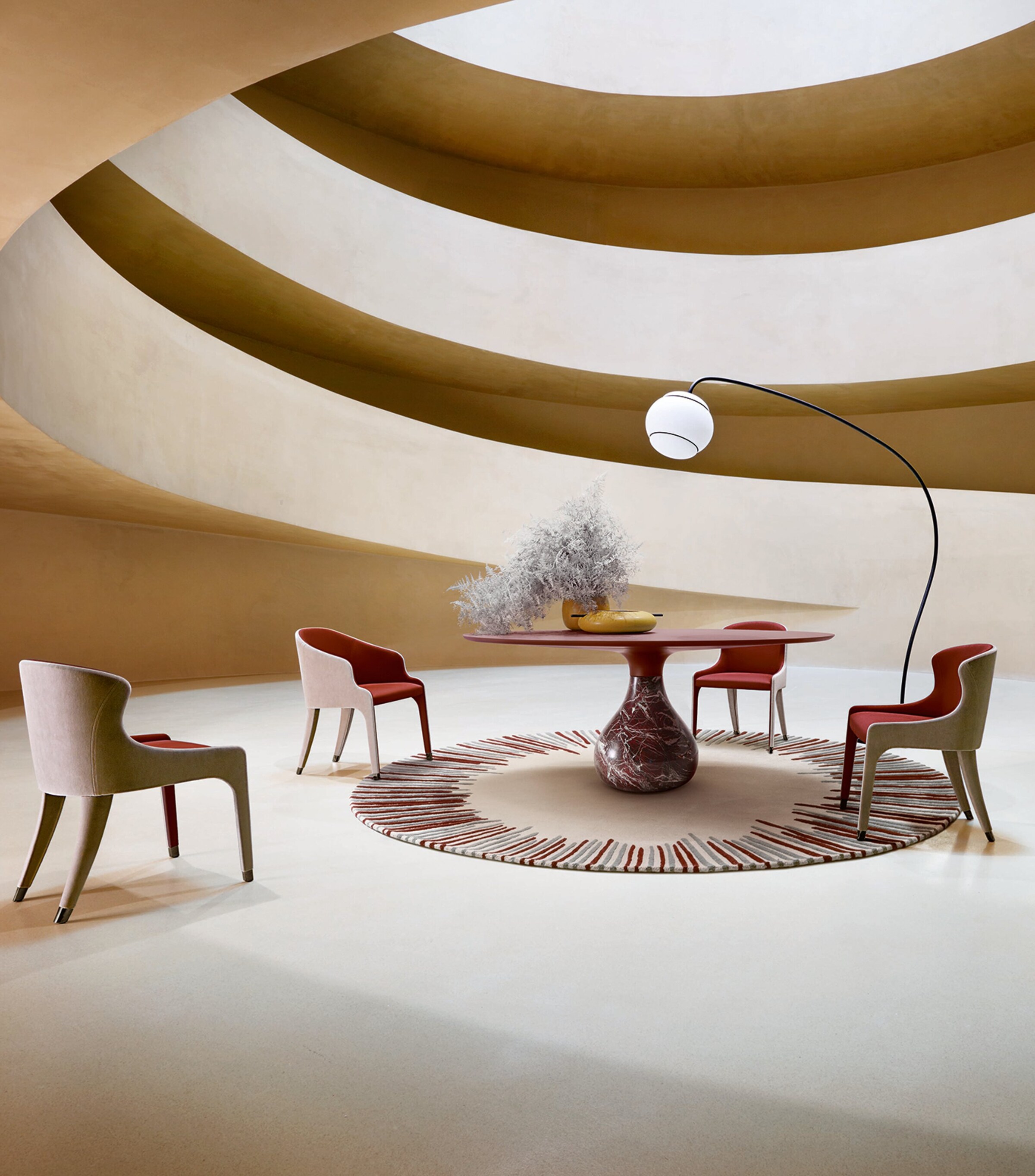 Aqua Round Dining Table MULTI Image 2