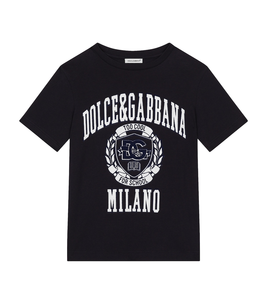 Cotton Logo T-Shirt (8-12 Years) B3681DARK BLUE 5 Image 1