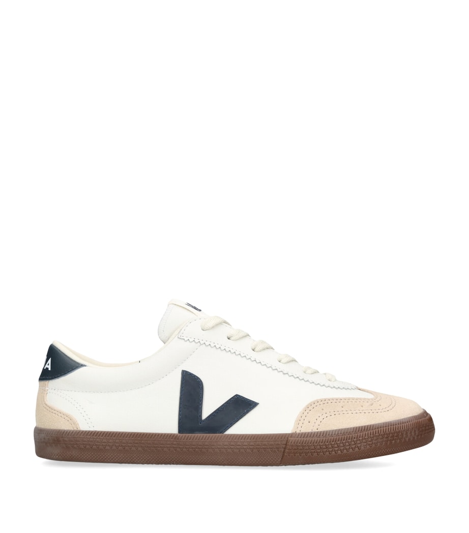 Leather Volley Sneakers WHITE/BLK Image 1