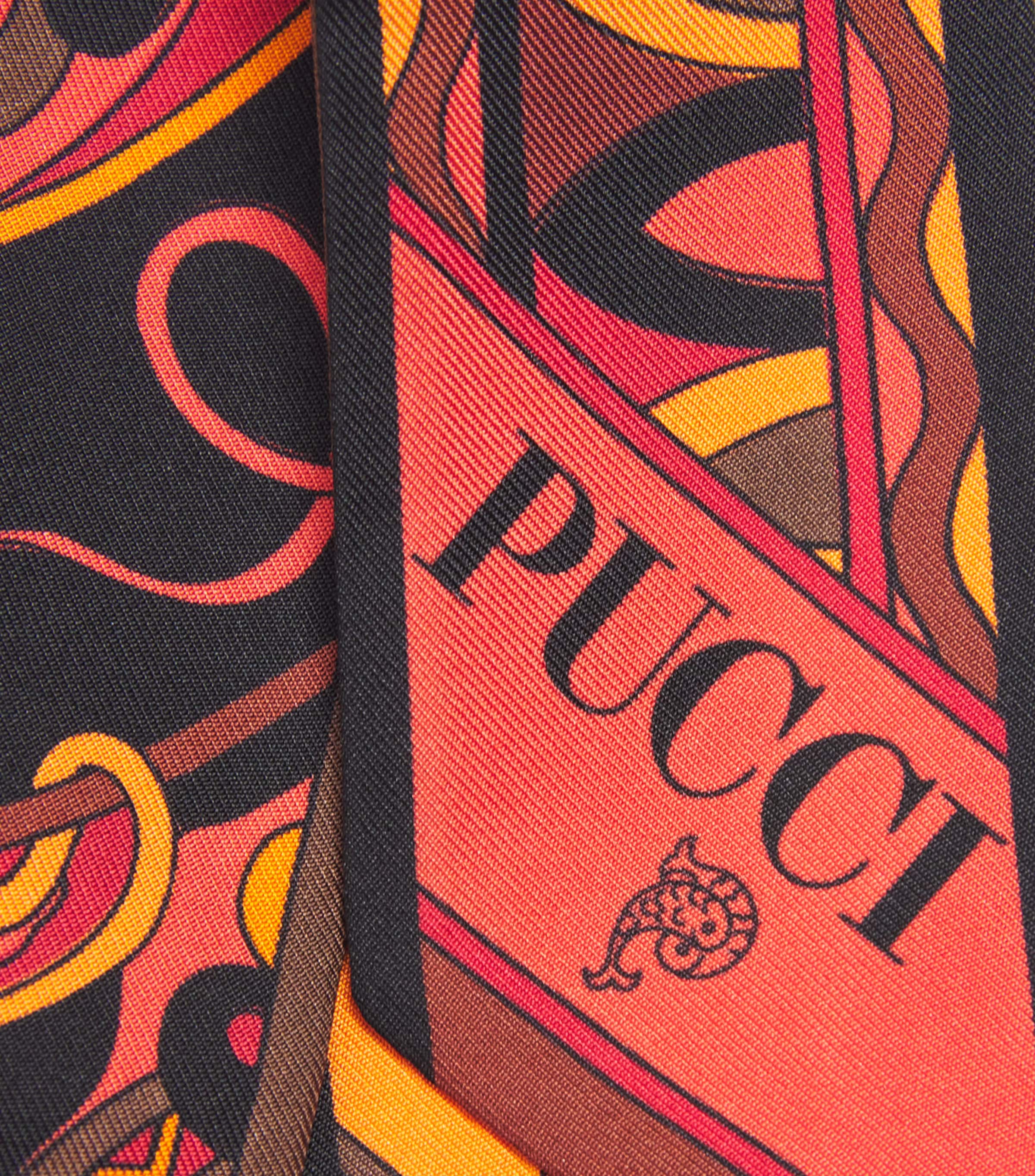 PUCCI Silk Printed Scarf Orange Image 3