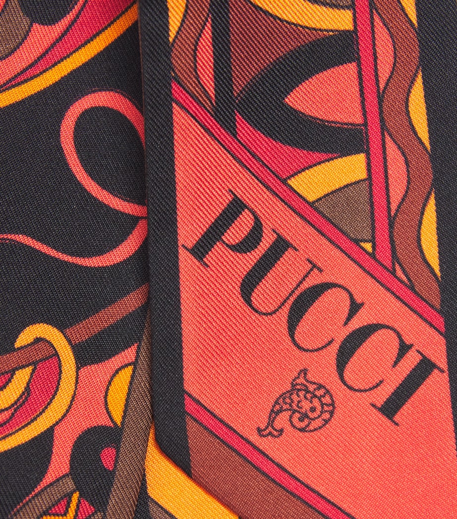 PUCCI Silk Printed Scarf Orange Image 3