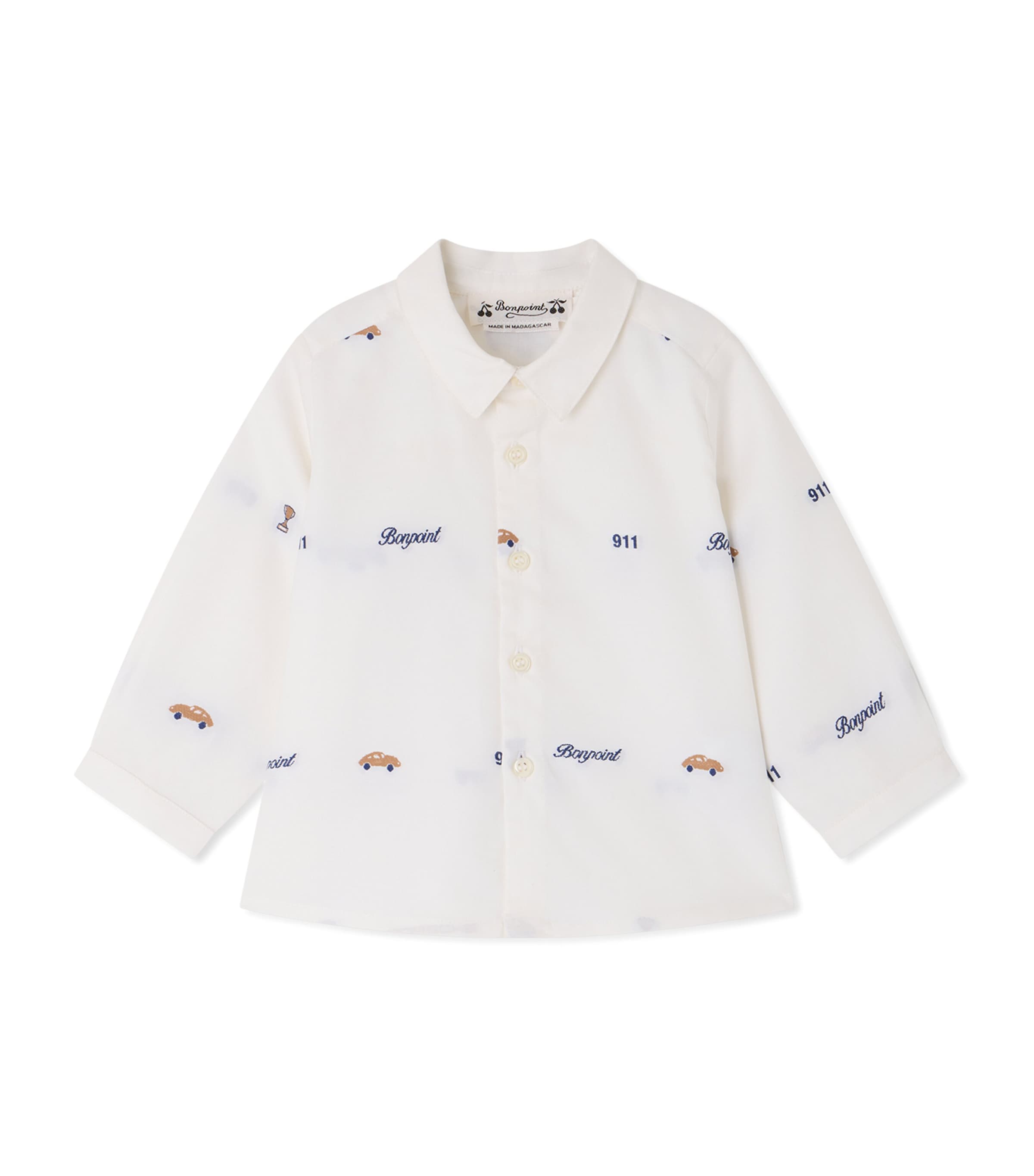 Bonpoint x Porsche Cotton Shirt (6-18 Months) Blanc Naturel Image 1