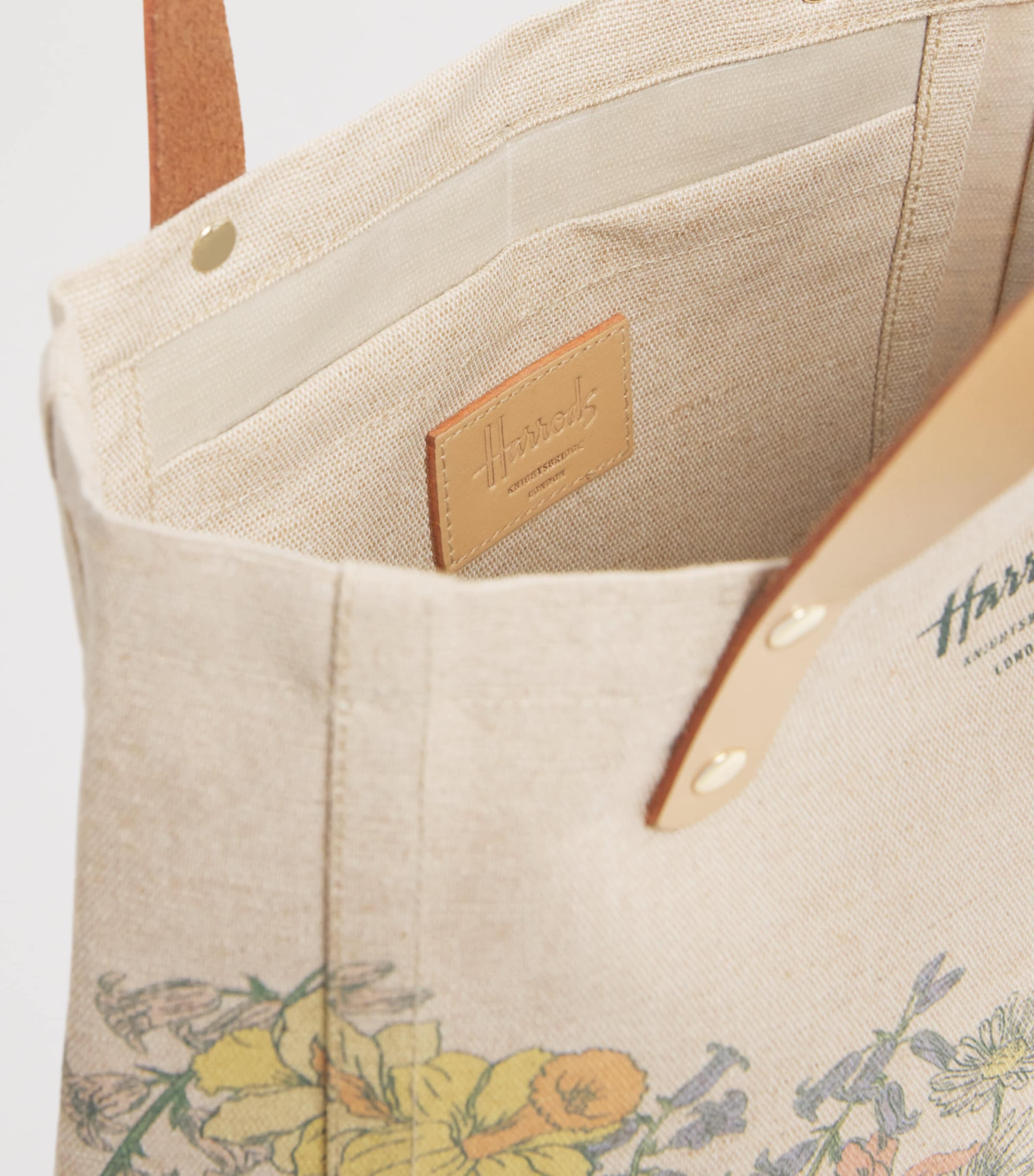 Small Canvas Easter Market Tote Bag CREAM Image 3