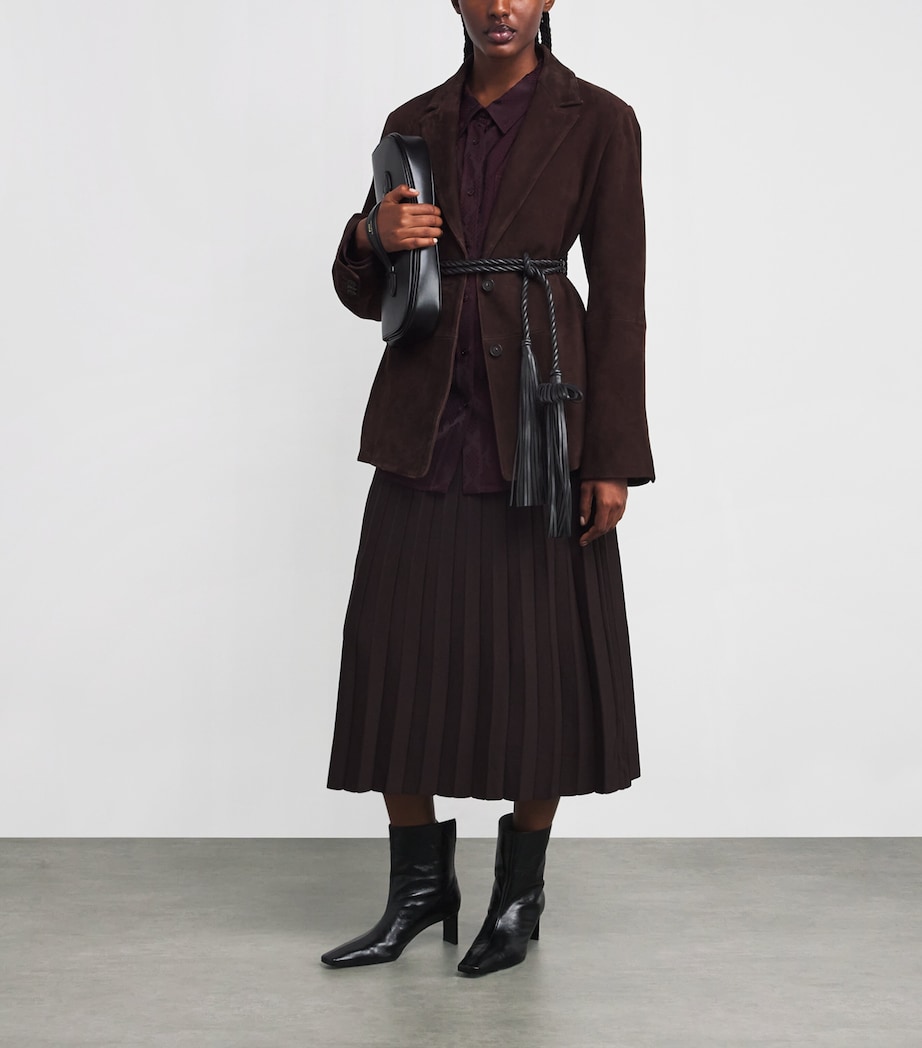 Leather Tassel Belt NOIR Image 3