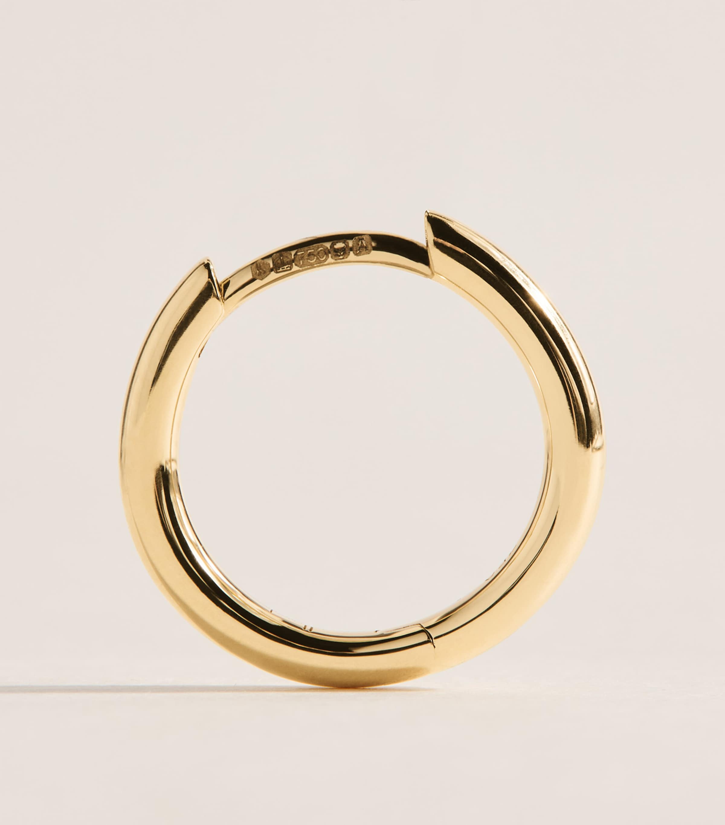 Harrods Small Yellow Gold Huggie Earrings Yellow Gold Image 3