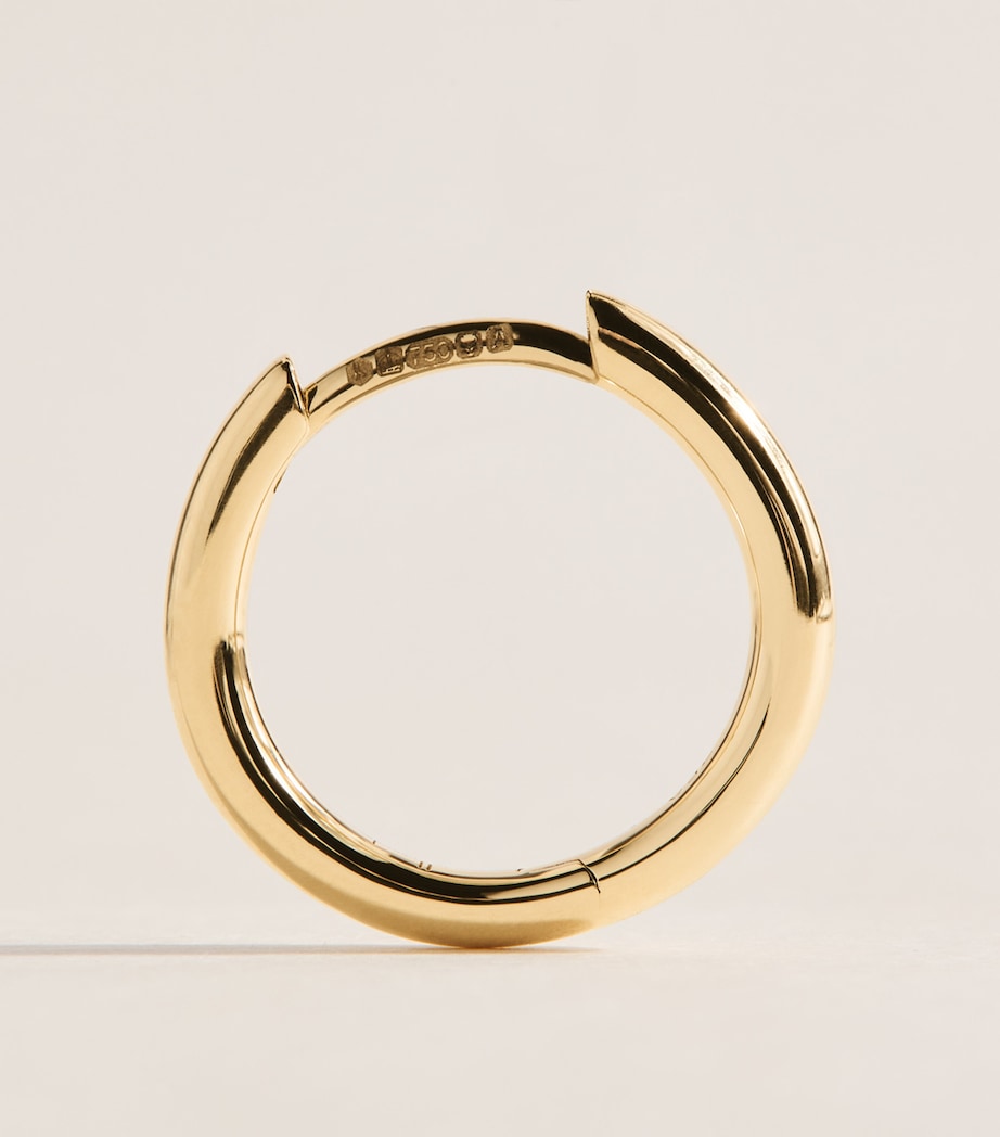 Harrods Small Yellow Gold Huggie Earrings Yellow Gold Image 3
