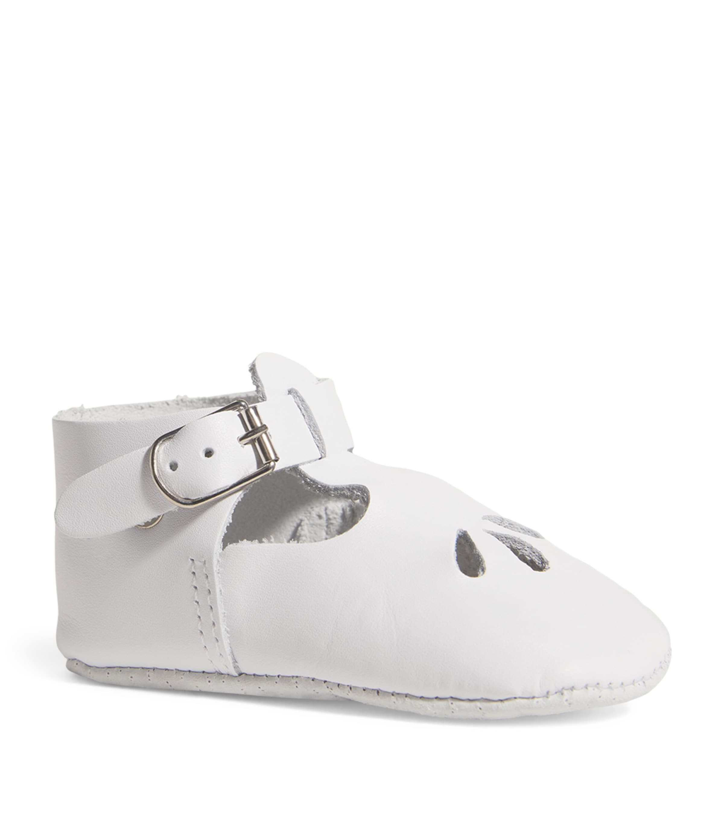 Tartine Et Chocolat Buckled Leather Shoes In White
