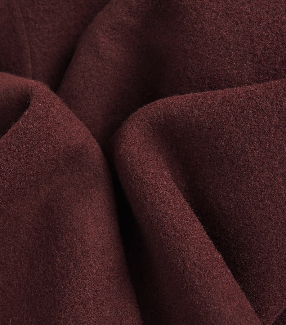 Wool-Blend Zip-Up Hoodie CHERRY Image 5